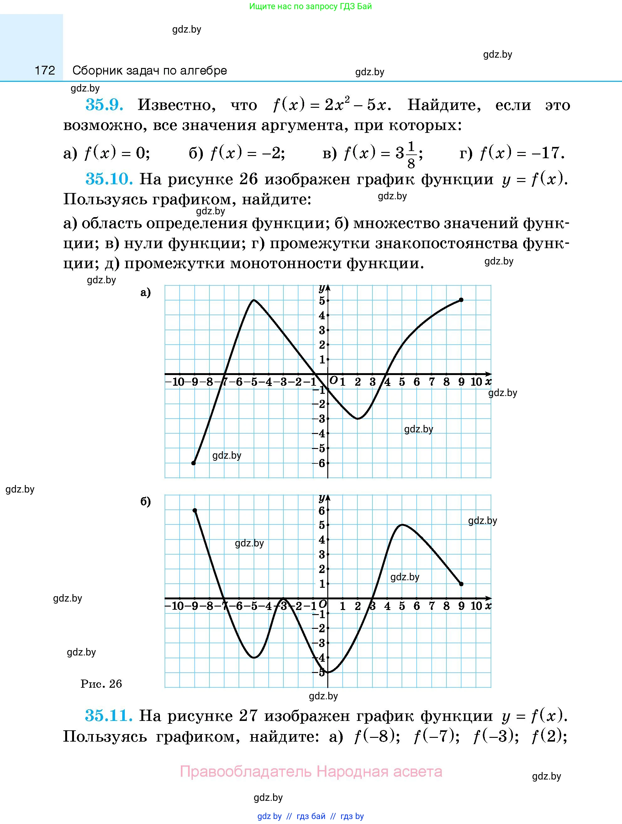 Алгебра, 7-9 класс Сборник задач, авторы: Арефьева Ирина Глебовна, Пирютко Ольга Николаевна, издательство Народная асвета, Минск, 2020, страница 172