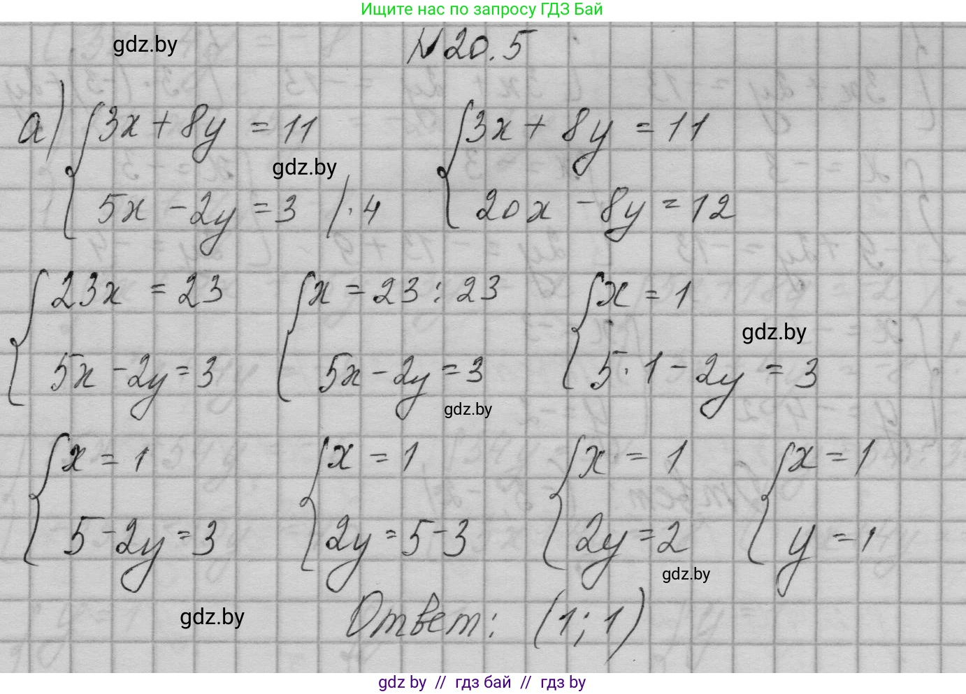 Алгебра, 7-9 класс Сборник задач, авторы: Арефьева Ирина Глебовна, Пирютко Ольга Николаевна, издательство Народная асвета, Минск, 2020, страница 89, номер 20.5, Решение