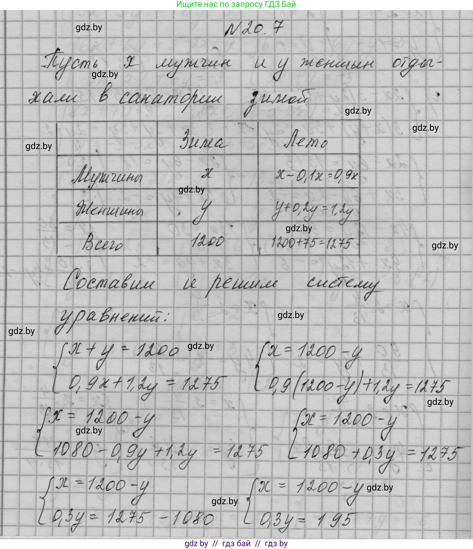 Алгебра, 7-9 класс Сборник задач, авторы: Арефьева Ирина Глебовна, Пирютко Ольга Николаевна, издательство Народная асвета, Минск, 2020, страница 89, номер 20.7, Решение