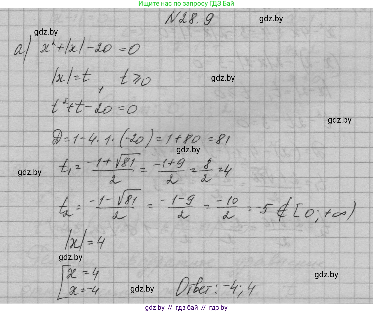 Алгебра, 7-9 класс Сборник задач, авторы: Арефьева Ирина Глебовна, Пирютко Ольга Николаевна, издательство Народная асвета, Минск, 2020, страница 130, номер 28.9, Решение