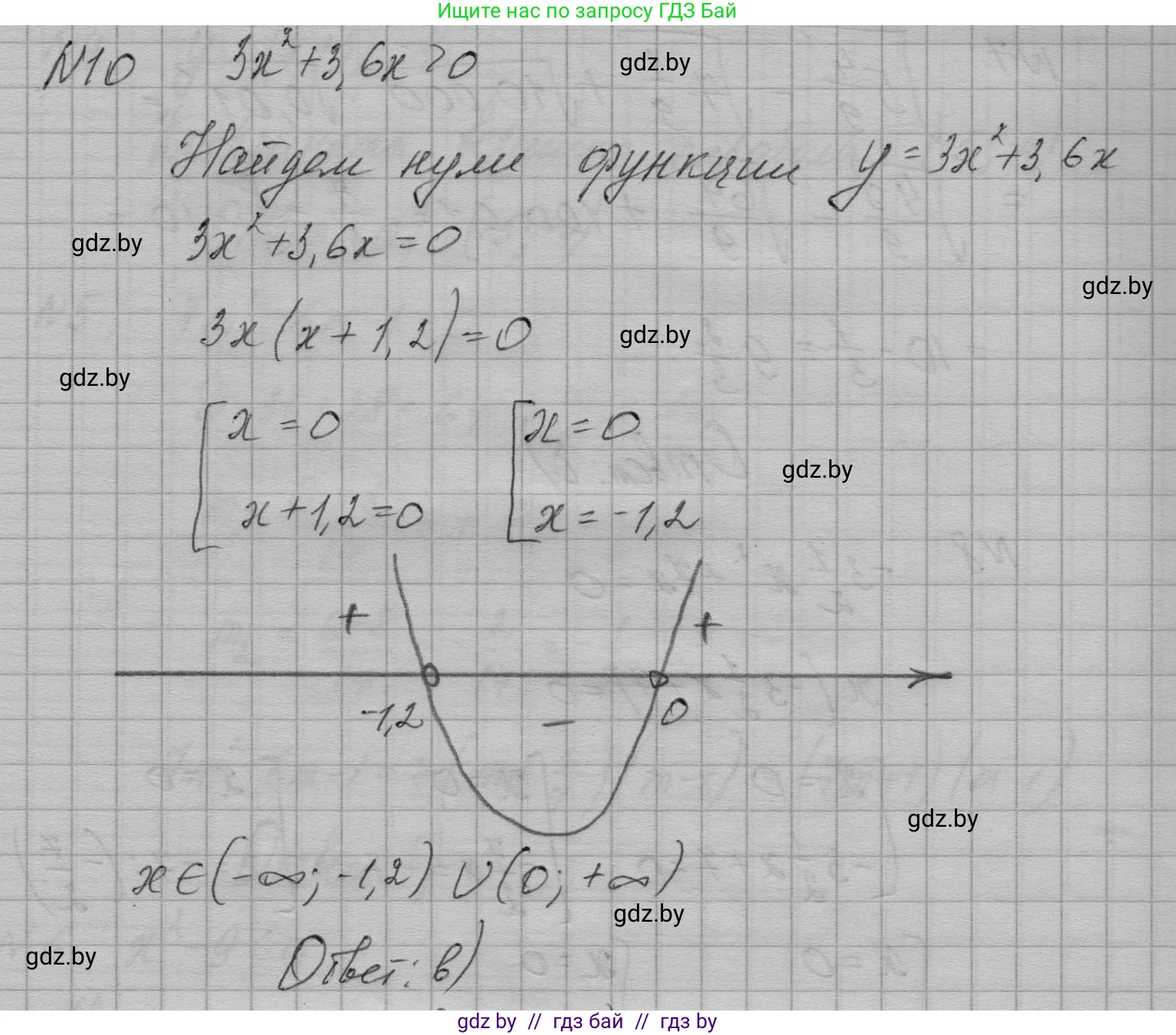 Алгебра, 7-9 класс Сборник задач, авторы: Арефьева Ирина Глебовна, Пирютко Ольга Николаевна, издательство Народная асвета, Минск, 2020, страница 207, номер 10, Решение