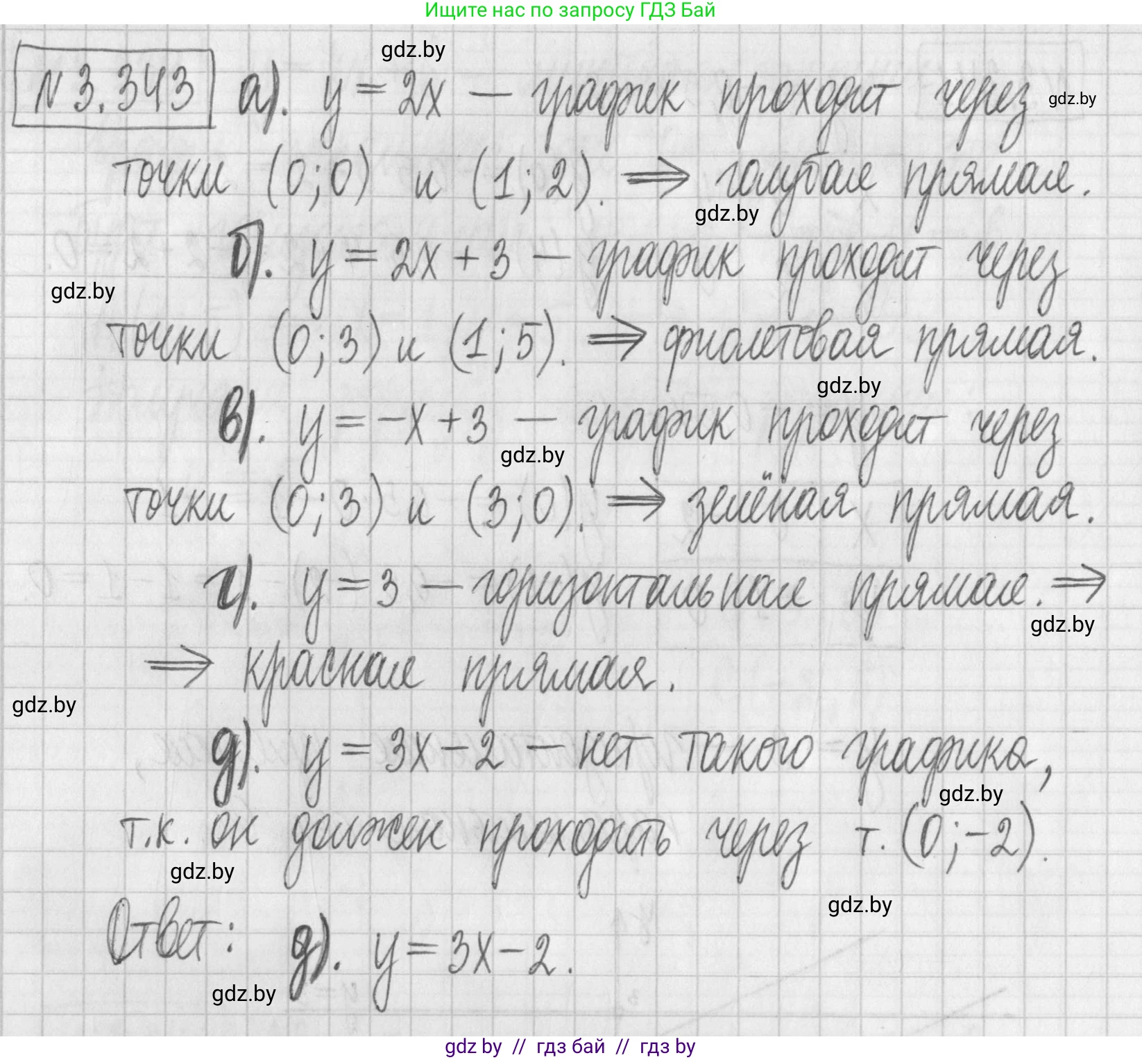 Алгебра, 7 класс Учебник, авторы: Арефьева Ирина Глебовна, Пирютко Ольга Николаевна, издательство Народная асвета, Минск, 2022, зелёного цвета, страница 244, номер 3.343, Решение