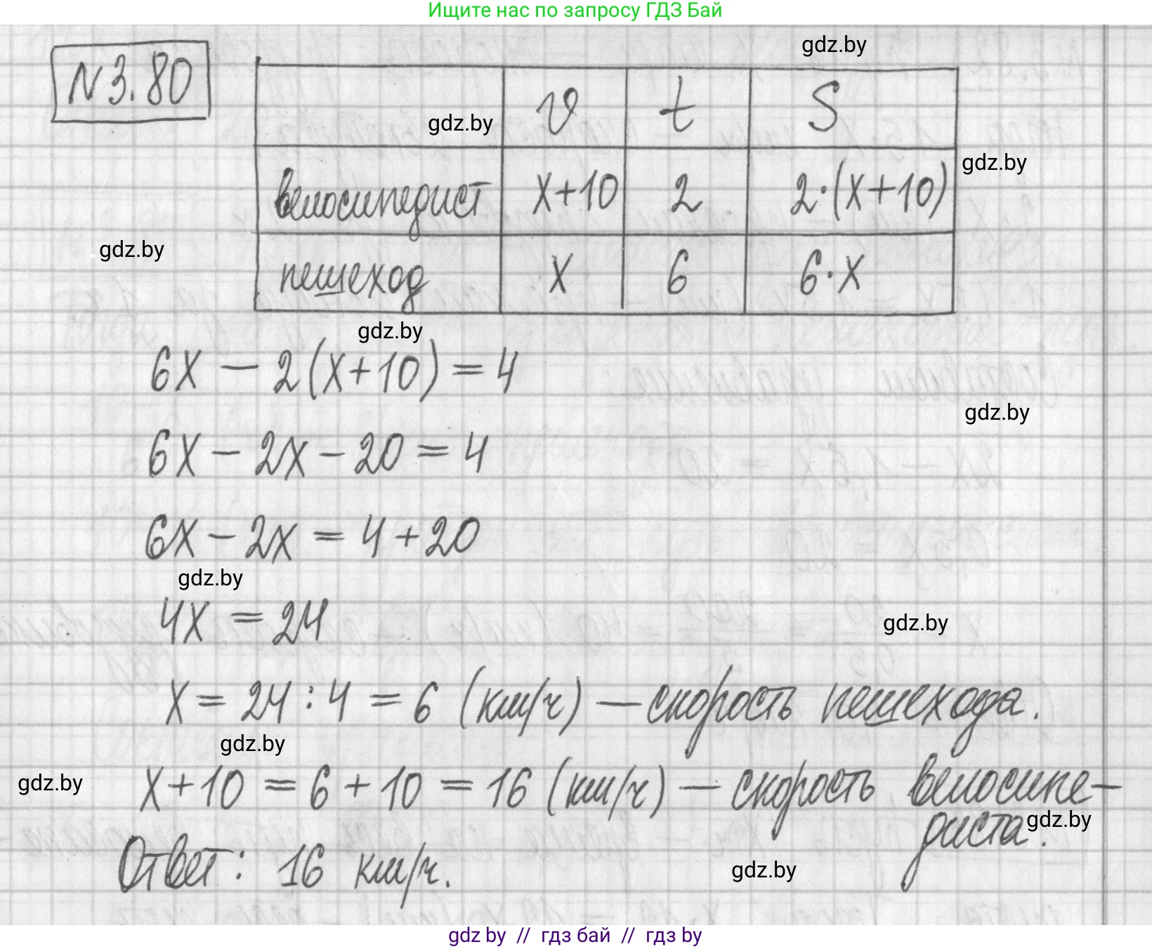 Алгебра, 7 класс Учебник, авторы: Арефьева Ирина Глебовна, Пирютко Ольга Николаевна, издательство Народная асвета, Минск, 2022, зелёного цвета, страница 167, номер 3.80, Решение