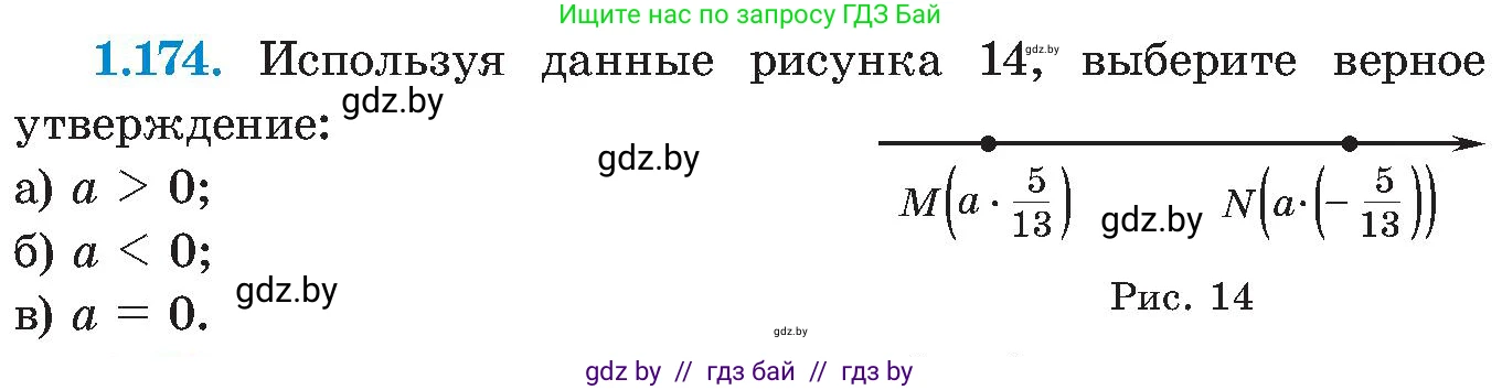 Алгебра, 8 класс Учебник, авторы: Арефьева Ирина Глебовна, Пирютко Ольга Николаевна, издательство Адукацыя i выхаванне, Минск, 2024, бирюзового цвета, страница 48, номер 1.174, Условие