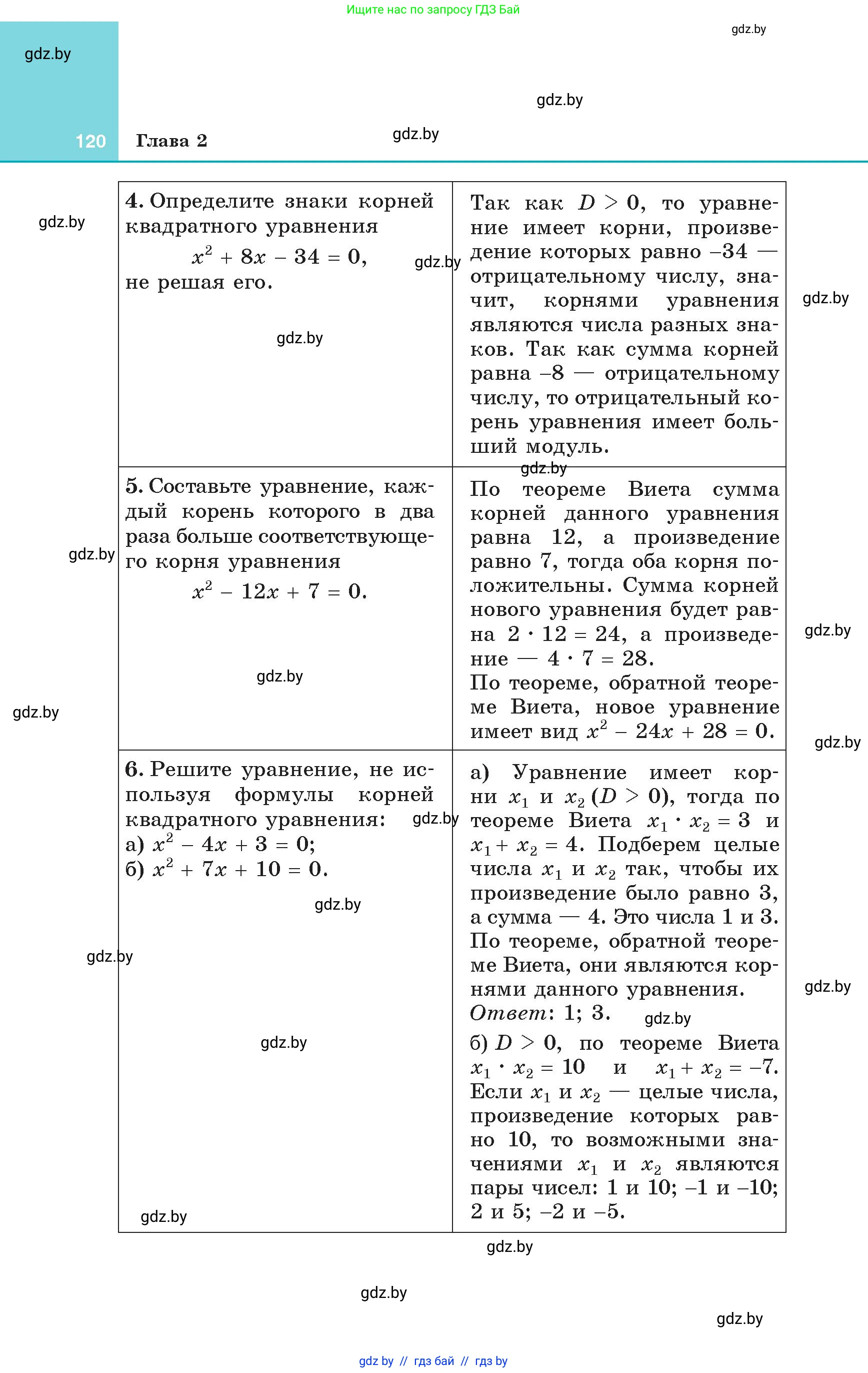 Алгебра, 8 класс Учебник, авторы: Арефьева Ирина Глебовна, Пирютко Ольга Николаевна, издательство Адукацыя i выхаванне, Минск, 2024, бирюзового цвета, страница 120