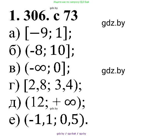 Алгебра, 8 класс Учебник, авторы: Арефьева Ирина Глебовна, Пирютко Ольга Николаевна, издательство Адукацыя i выхаванне, Минск, 2024, бирюзового цвета, страница 73, номер 1.306, Решение