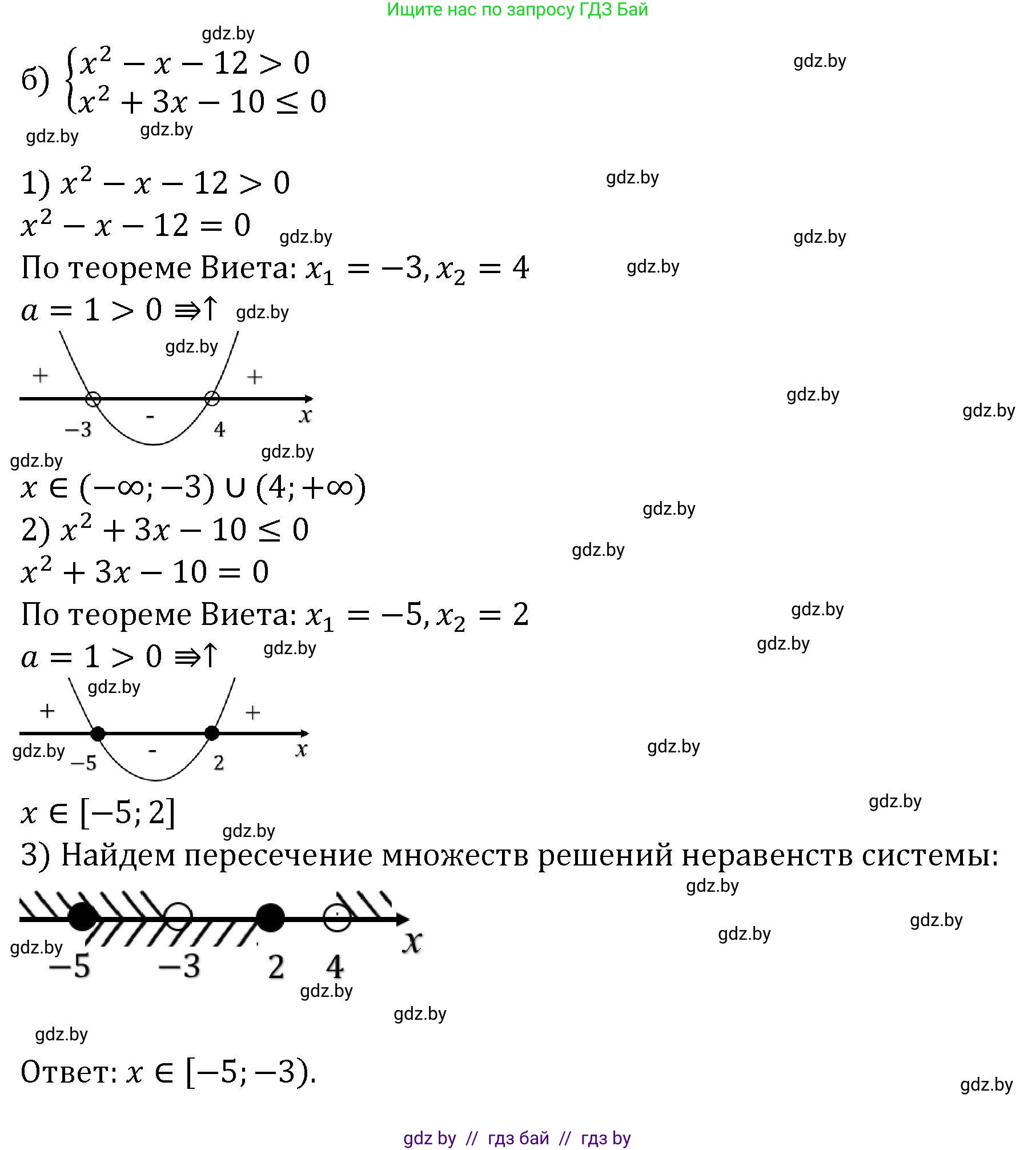Алгебра, 8 класс Учебник, авторы: Арефьева Ирина Глебовна, Пирютко Ольга Николаевна, издательство Адукацыя i выхаванне, Минск, 2024, бирюзового цвета, страница 212, номер 7, Решение (продолжение 2)