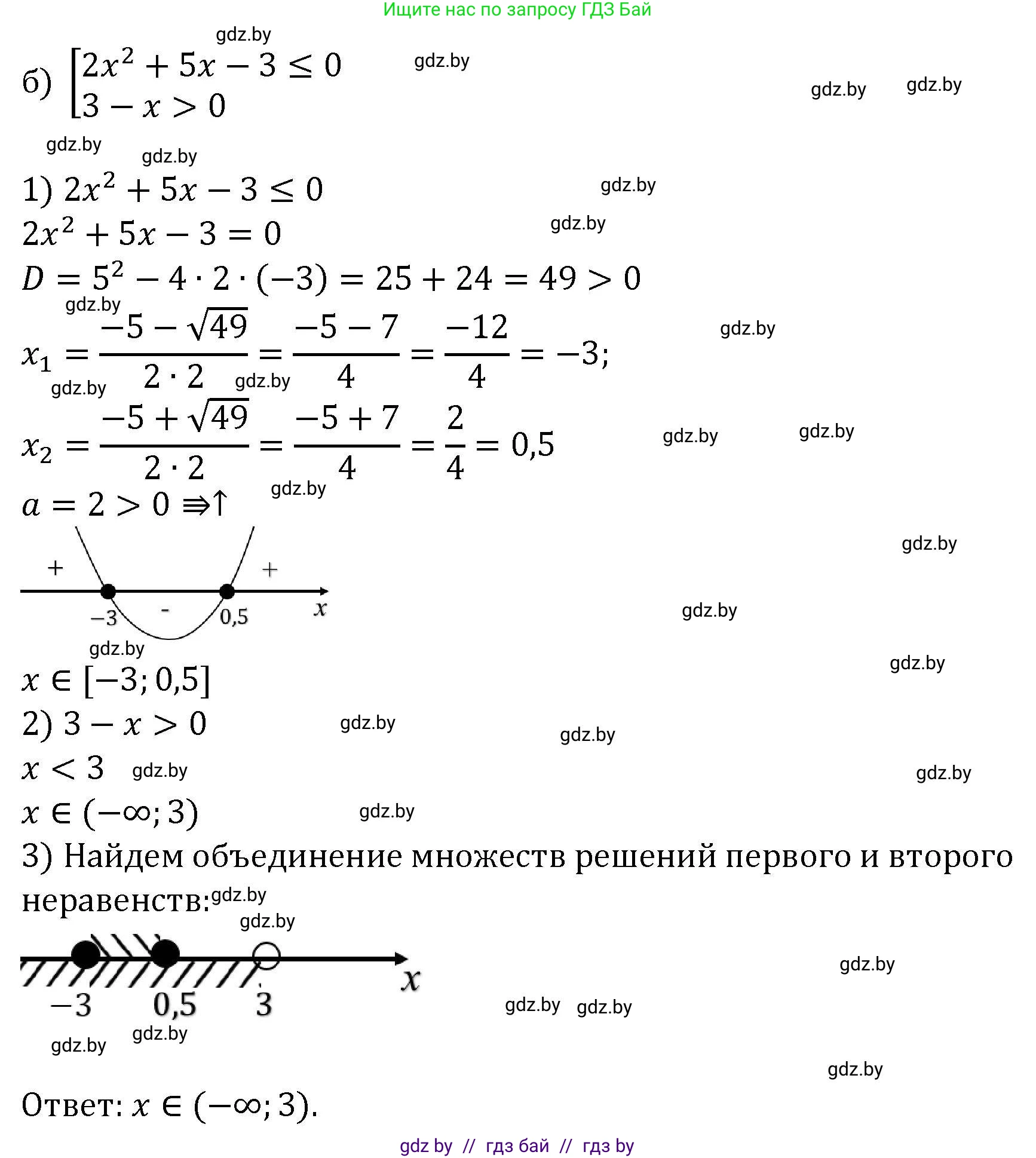 Алгебра, 8 класс Учебник, авторы: Арефьева Ирина Глебовна, Пирютко Ольга Николаевна, издательство Адукацыя i выхаванне, Минск, 2024, бирюзового цвета, страница 208, номер 3.217, Решение (продолжение 2)