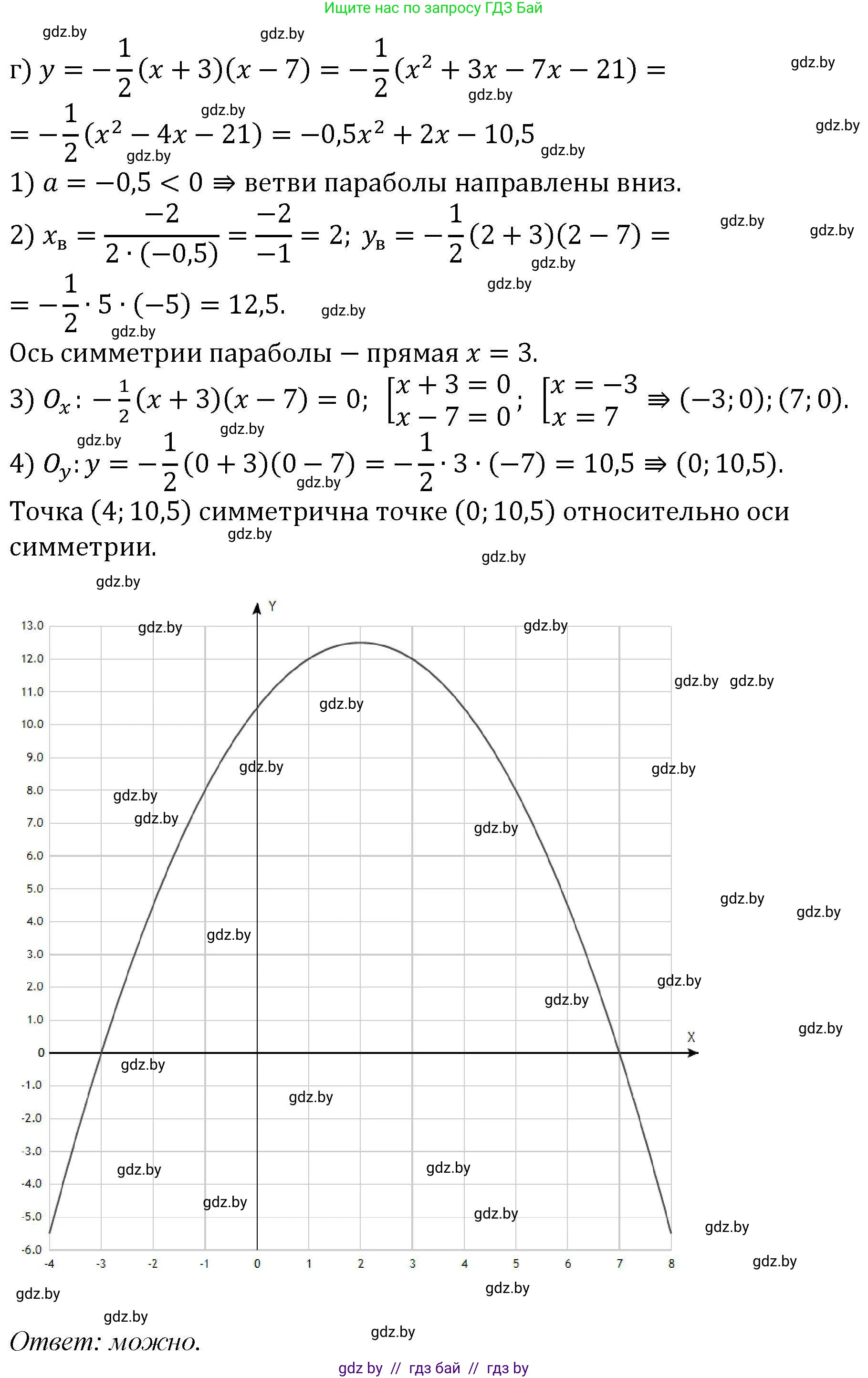 Алгебра, 8 класс Учебник, авторы: Арефьева Ирина Глебовна, Пирютко Ольга Николаевна, издательство Адукацыя i выхаванне, Минск, 2024, бирюзового цвета, страница 167, номер 3.26, Решение (продолжение 4)