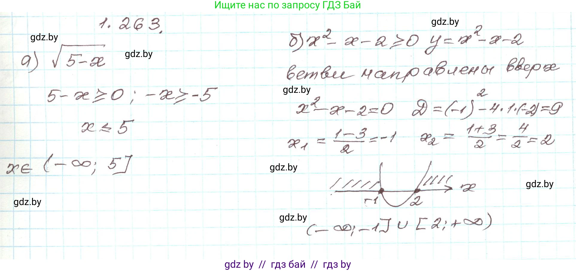 Алгебра, 9 класс Учебник, авторы: Арефьева Ирина Глебовна, Пирютко Ольга Николаевна, издательство Народная асвета, Минск, 2019, голубого цвета, страница 71, номер 1.263, Решение