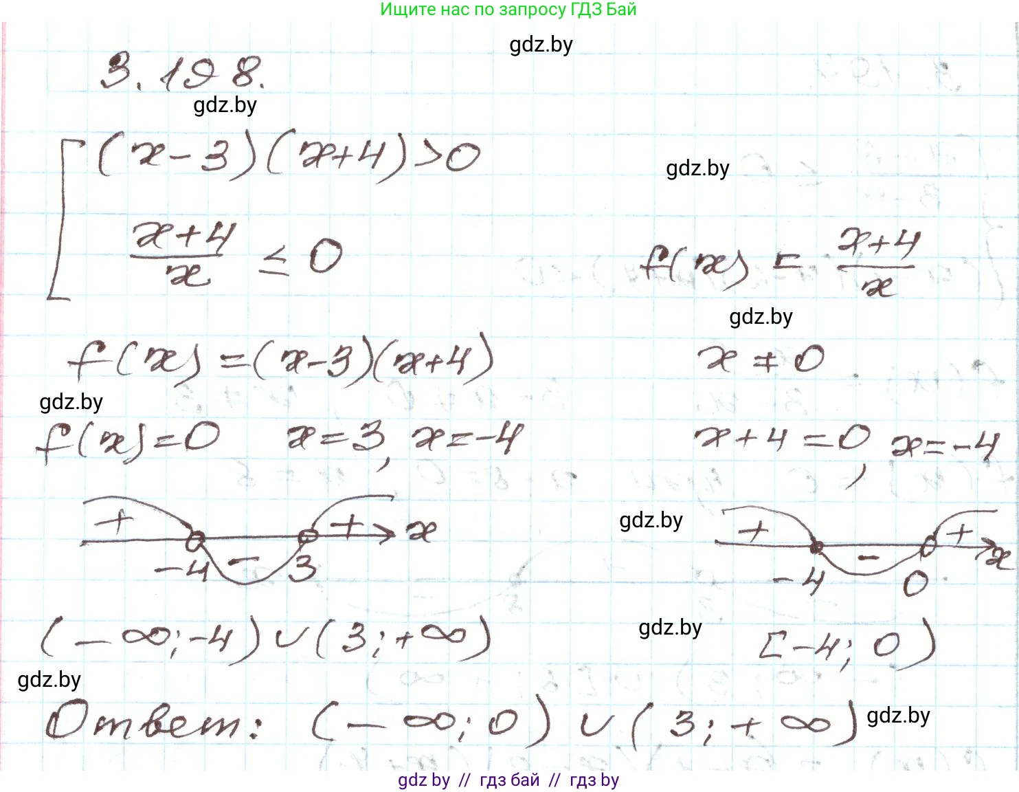 Алгебра, 9 класс Учебник, авторы: Арефьева Ирина Глебовна, Пирютко Ольга Николаевна, издательство Народная асвета, Минск, 2019, голубого цвета, страница 197, номер 3.198, Решение