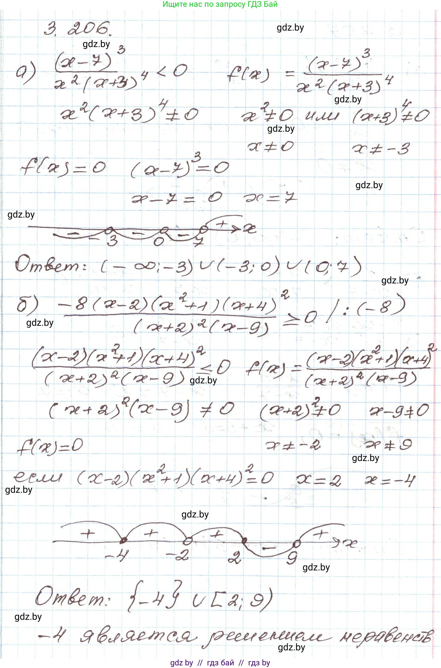 Алгебра, 9 класс Учебник, авторы: Арефьева Ирина Глебовна, Пирютко Ольга Николаевна, издательство Народная асвета, Минск, 2019, голубого цвета, страница 198, номер 3.206, Решение