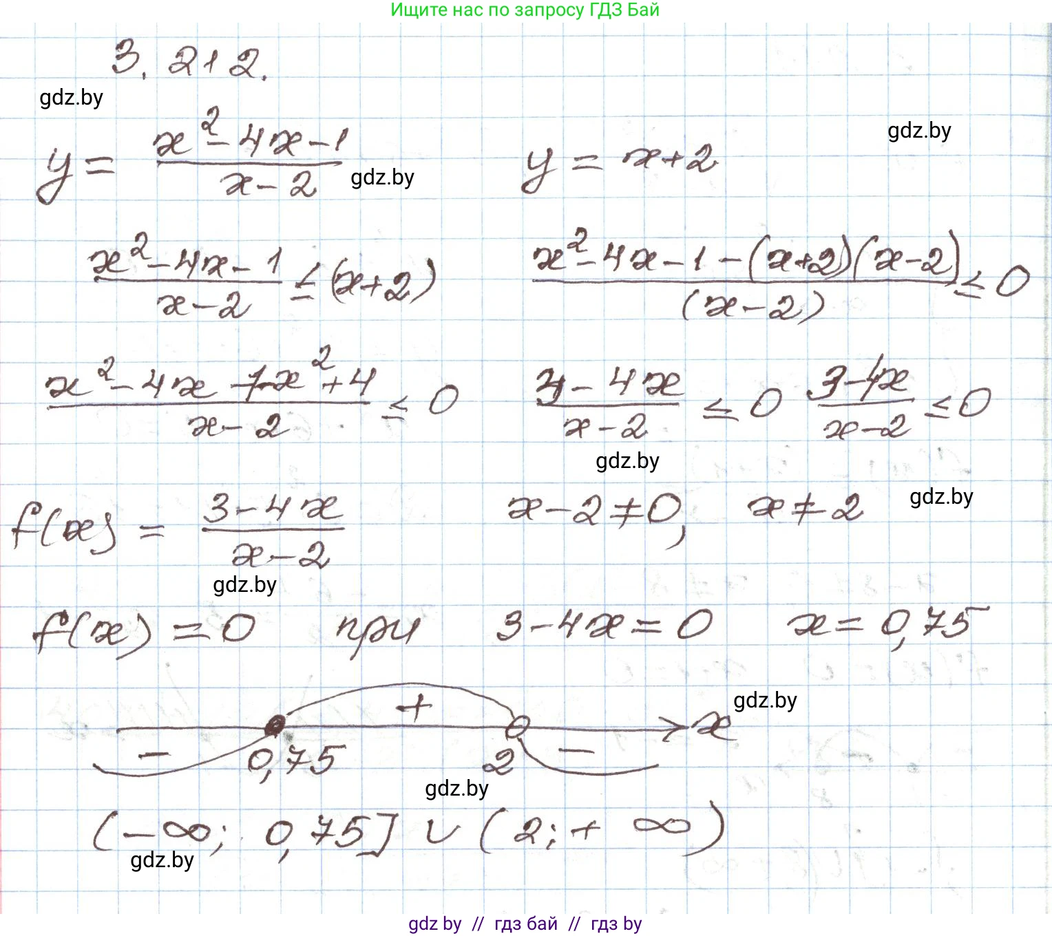 Алгебра, 9 класс Учебник, авторы: Арефьева Ирина Глебовна, Пирютко Ольга Николаевна, издательство Народная асвета, Минск, 2019, голубого цвета, страница 199, номер 3.212, Решение