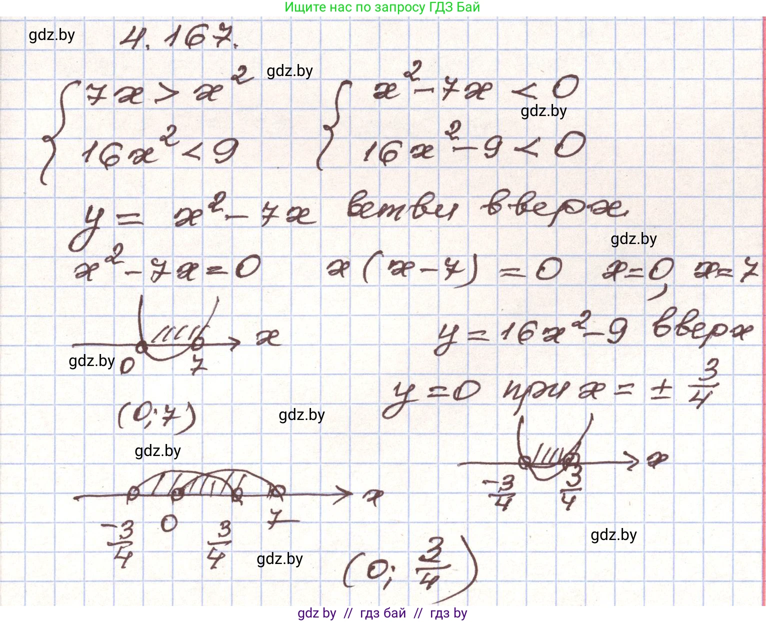 Алгебра, 9 класс Учебник, авторы: Арефьева Ирина Глебовна, Пирютко Ольга Николаевна, издательство Народная асвета, Минск, 2019, голубого цвета, страница 234, номер 4.167, Решение