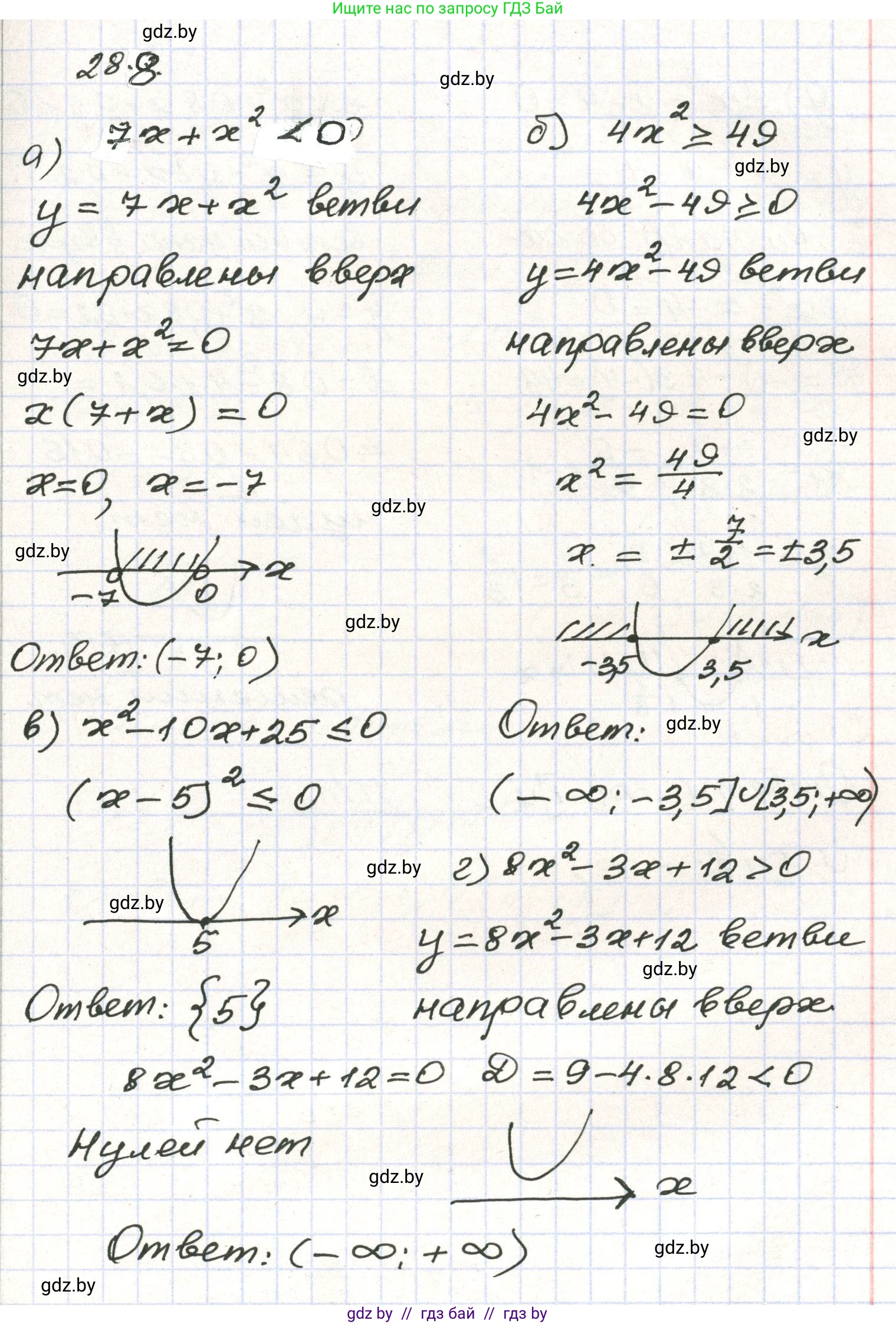 Алгебра, 9 класс Учебник, авторы: Арефьева Ирина Глебовна, Пирютко Ольга Николаевна, издательство Народная асвета, Минск, 2019, голубого цвета, страница 297, номер 288, Решение