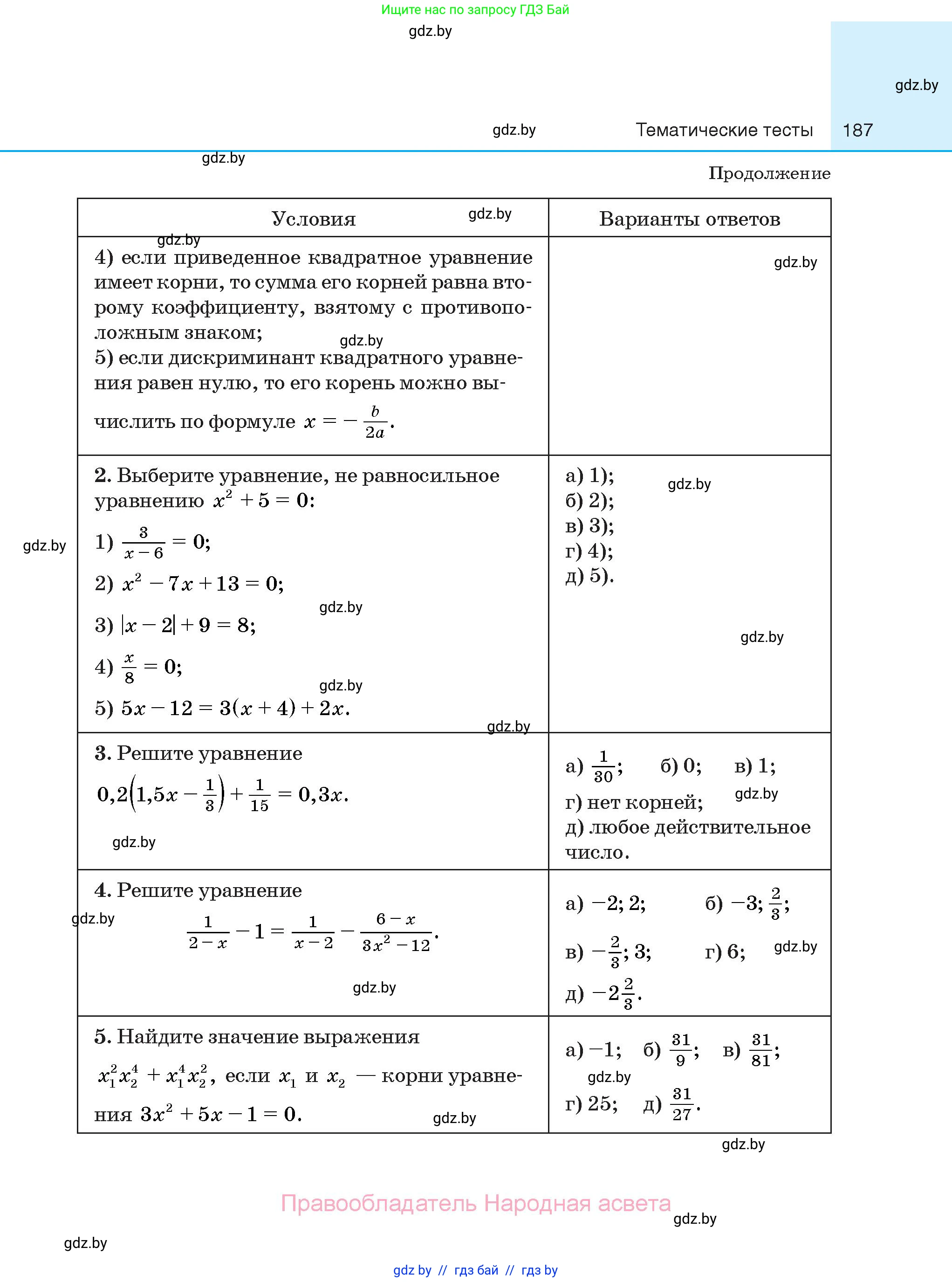 Алгебра, 10 класс Сборник задач, авторы: Арефьева Ирина Глебовна, Пирютко Ольга Николаевна, издательство Народная асвета, Минск, 2020, белого цвета, страница 187
