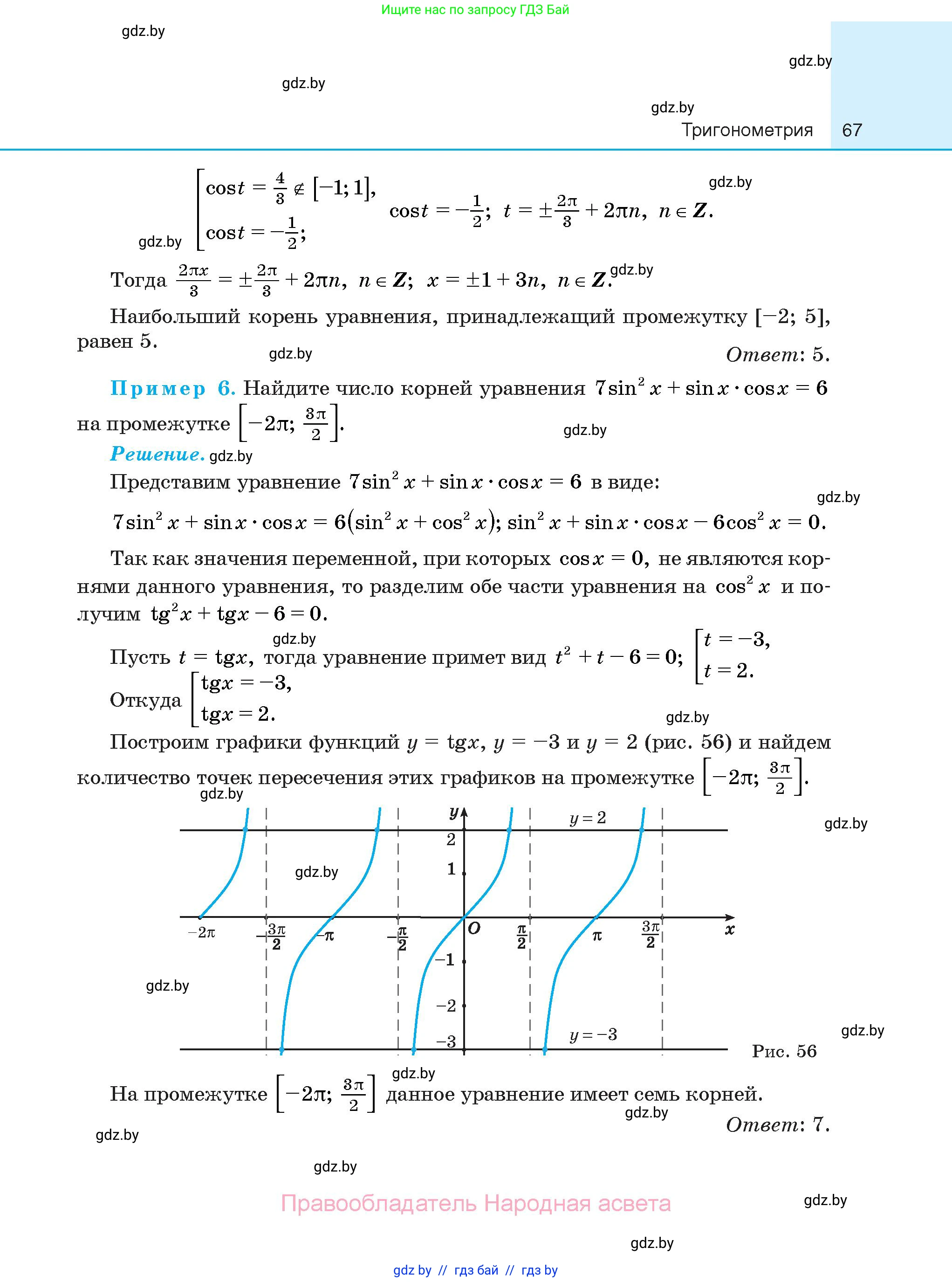 Алгебра, 10 класс Сборник задач, авторы: Арефьева Ирина Глебовна, Пирютко Ольга Николаевна, издательство Народная асвета, Минск, 2020, белого цвета, страница 67