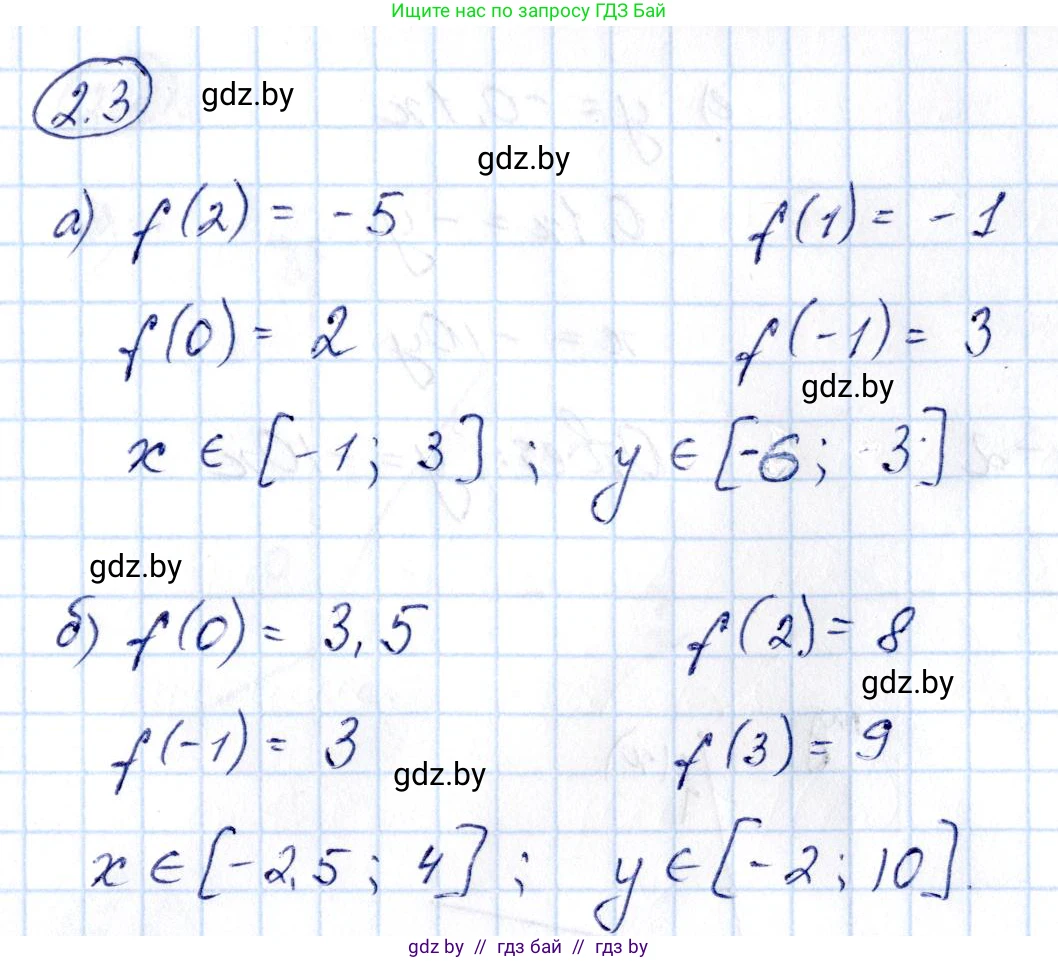Алгебра, 10 класс Сборник задач, авторы: Арефьева Ирина Глебовна, Пирютко Ольга Николаевна, издательство Народная асвета, Минск, 2020, белого цвета, страница 12, номер 2.3, Решение