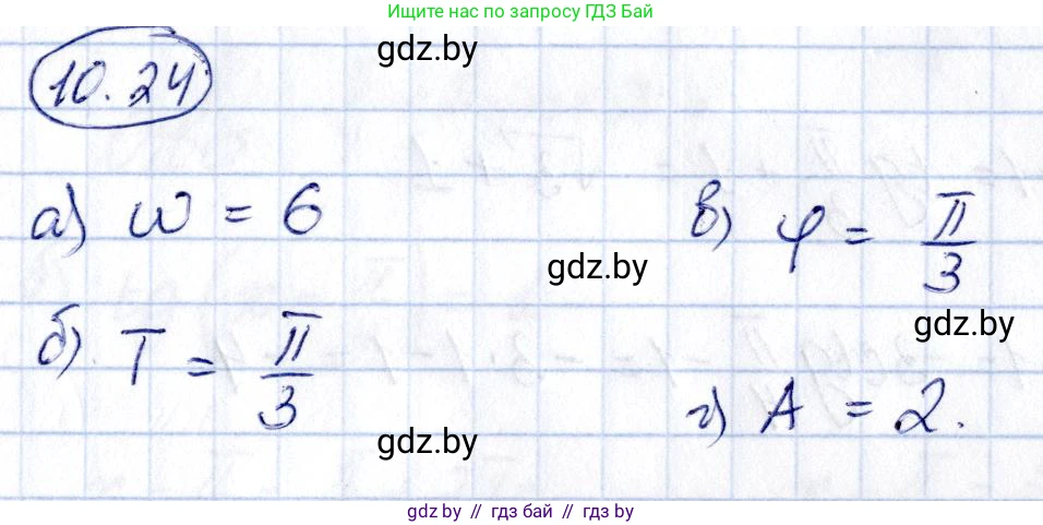Алгебра, 10 класс Сборник задач, авторы: Арефьева Ирина Глебовна, Пирютко Ольга Николаевна, издательство Народная асвета, Минск, 2020, белого цвета, страница 53, номер 10.24, Решение