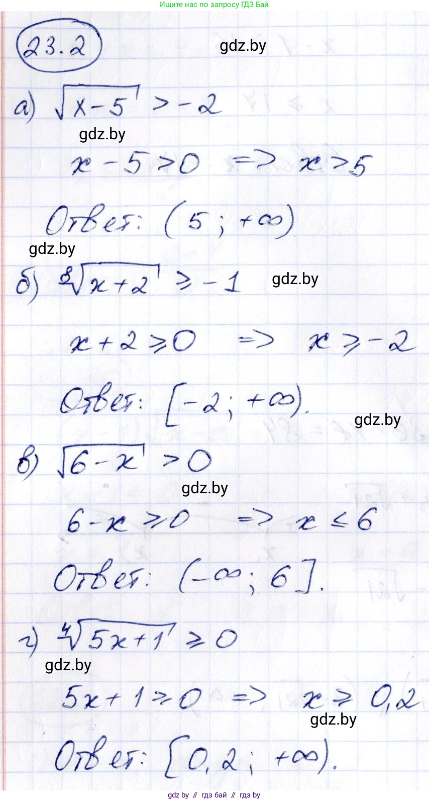 Алгебра, 10 класс Сборник задач, авторы: Арефьева Ирина Глебовна, Пирютко Ольга Николаевна, издательство Народная асвета, Минск, 2020, белого цвета, страница 116, номер 23.2, Решение