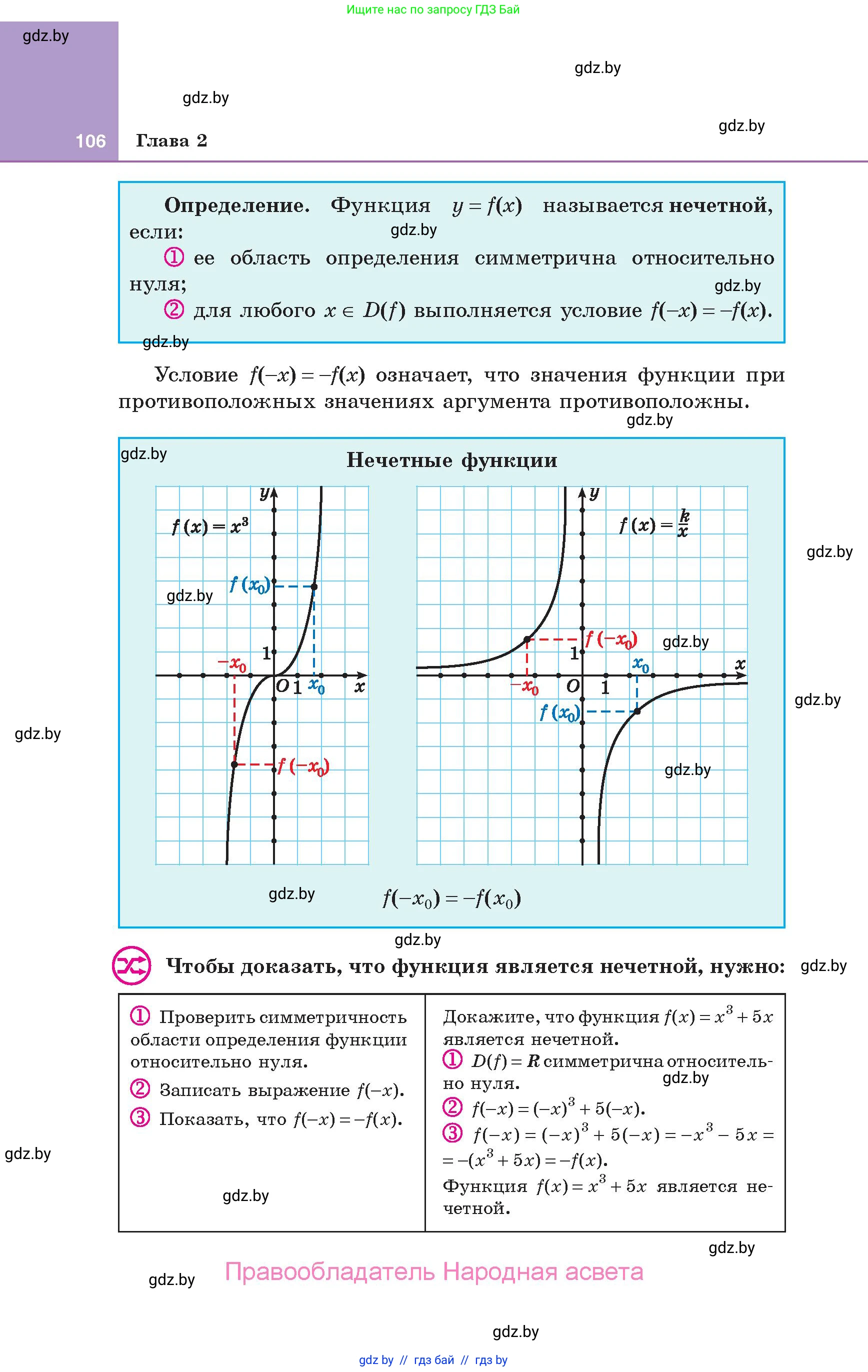 Алгебра, 10 класс Учебник, авторы: Арефьева Ирина Глебовна, Пирютко Ольга Николаевна, издательство Народная асвета, Минск, 2019, голубого цвета, страница 106