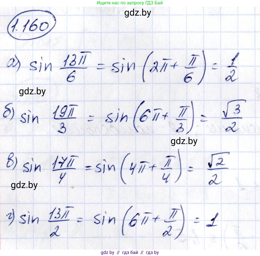 Алгебра, 10 класс Учебник, авторы: Арефьева Ирина Глебовна, Пирютко Ольга Николаевна, издательство Народная асвета, Минск, 2019, голубого цвета, страница 67, номер 1.160, Решение