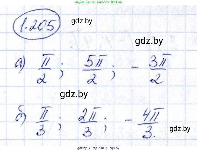 Алгебра, 10 класс Учебник, авторы: Арефьева Ирина Глебовна, Пирютко Ольга Николаевна, издательство Народная асвета, Минск, 2019, голубого цвета, страница 71, номер 1.205, Решение