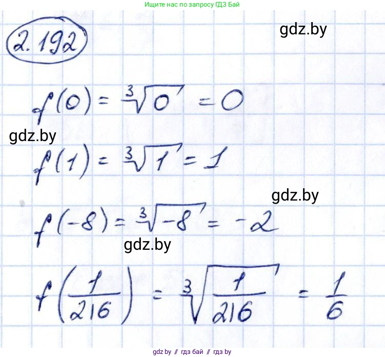 Алгебра, 10 класс Учебник, авторы: Арефьева Ирина Глебовна, Пирютко Ольга Николаевна, издательство Народная асвета, Минск, 2019, голубого цвета, страница 198, номер 2.192, Решение