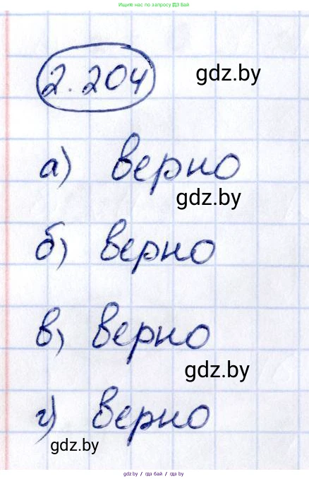 Алгебра, 10 класс Учебник, авторы: Арефьева Ирина Глебовна, Пирютко Ольга Николаевна, издательство Народная асвета, Минск, 2019, голубого цвета, страница 199, номер 2.204, Решение