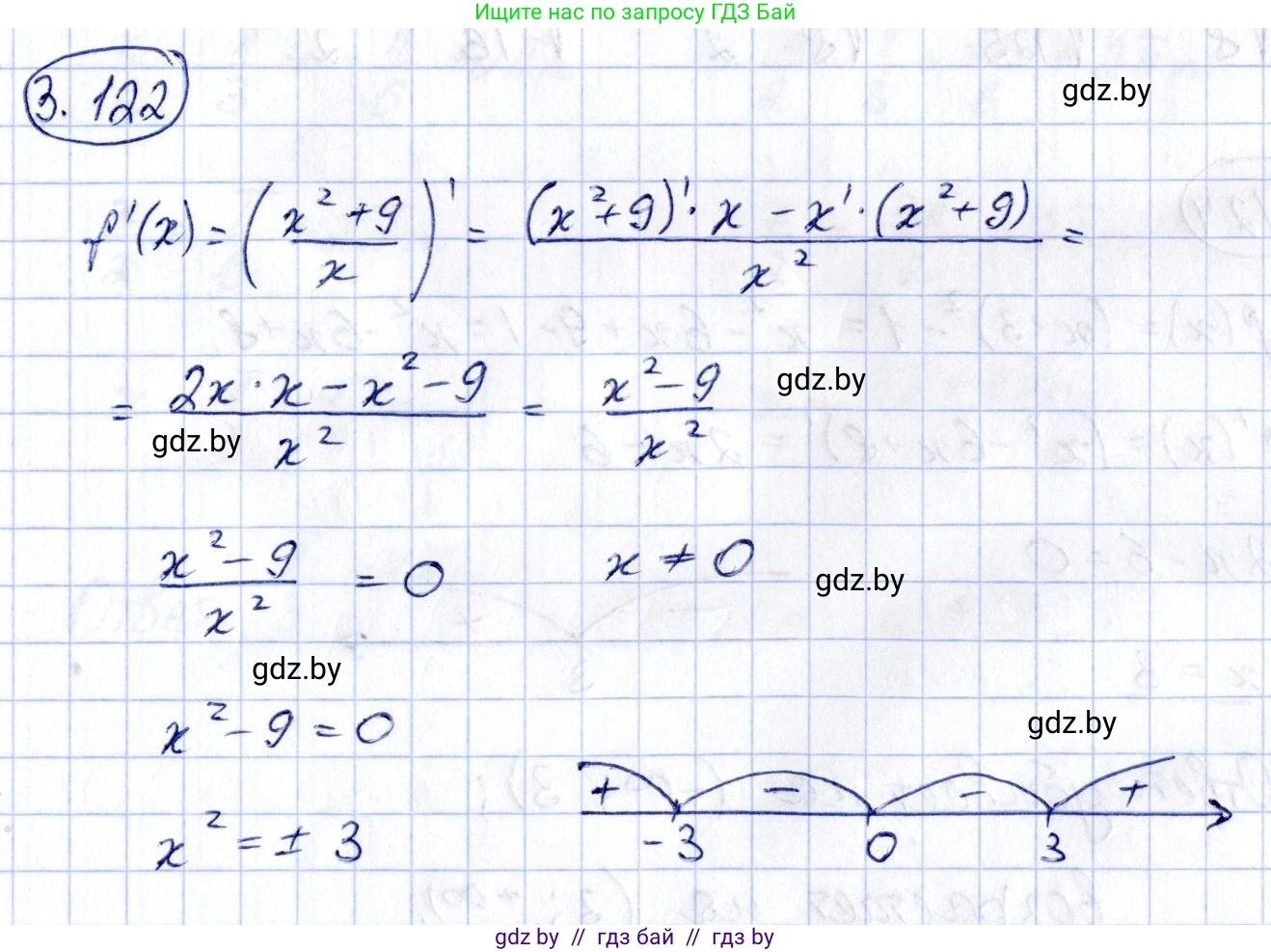 Алгебра, 10 класс Учебник, авторы: Арефьева Ирина Глебовна, Пирютко Ольга Николаевна, издательство Народная асвета, Минск, 2019, голубого цвета, страница 256, номер 3.122, Решение