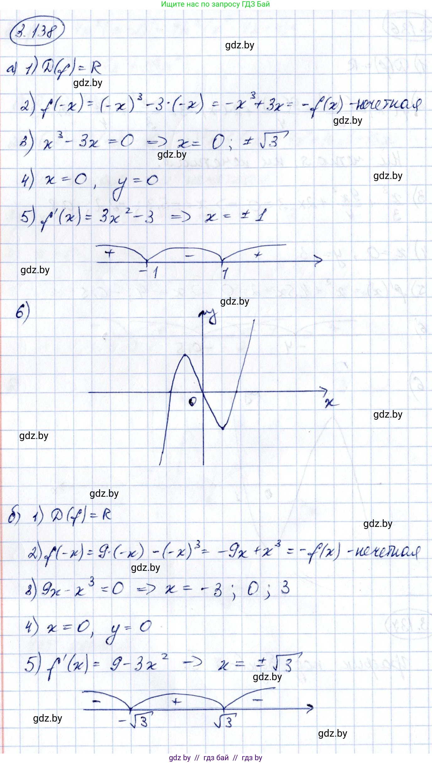 Алгебра, 10 класс Учебник, авторы: Арефьева Ирина Глебовна, Пирютко Ольга Николаевна, издательство Народная асвета, Минск, 2019, голубого цвета, страница 264, номер 3.138, Решение