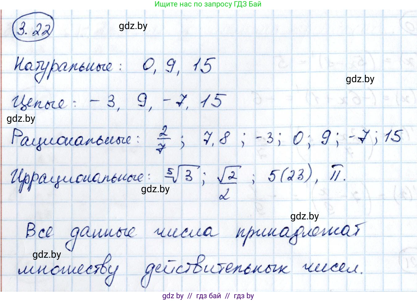 Алгебра, 10 класс Учебник, авторы: Арефьева Ирина Глебовна, Пирютко Ольга Николаевна, издательство Народная асвета, Минск, 2019, голубого цвета, страница 228, номер 3.22, Решение