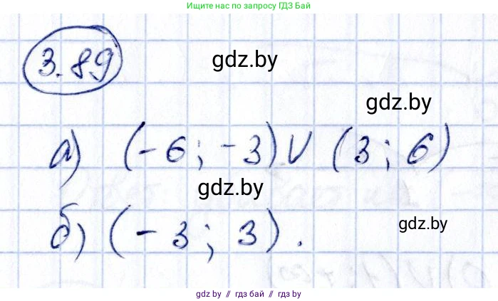 Алгебра, 10 класс Учебник, авторы: Арефьева Ирина Глебовна, Пирютко Ольга Николаевна, издательство Народная асвета, Минск, 2019, голубого цвета, страница 253, номер 3.89, Решение