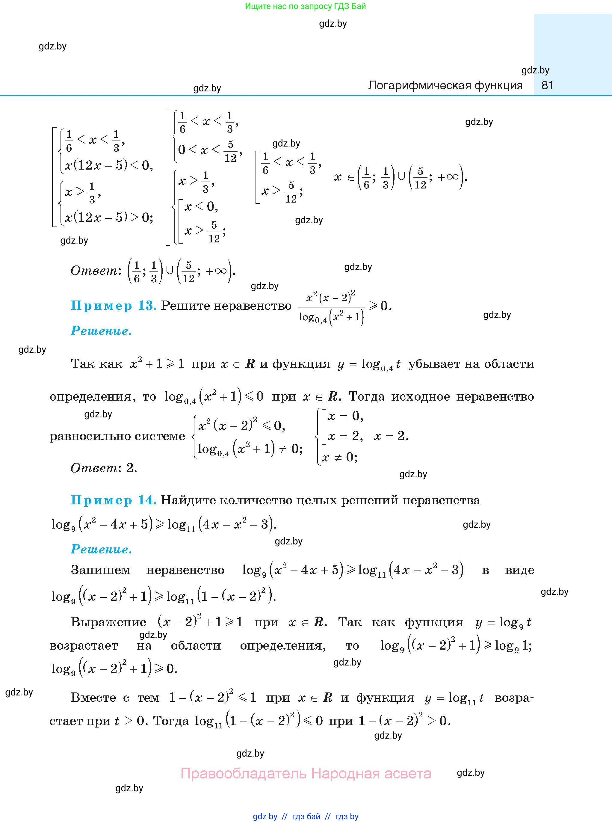 Алгебра, 11 класс Сборник задач, авторы: Арефьева Ирина Глебовна, Пирютко Ольга Николаевна, издательство Народная асвета, Минск, 2020, белого цвета, страница 81