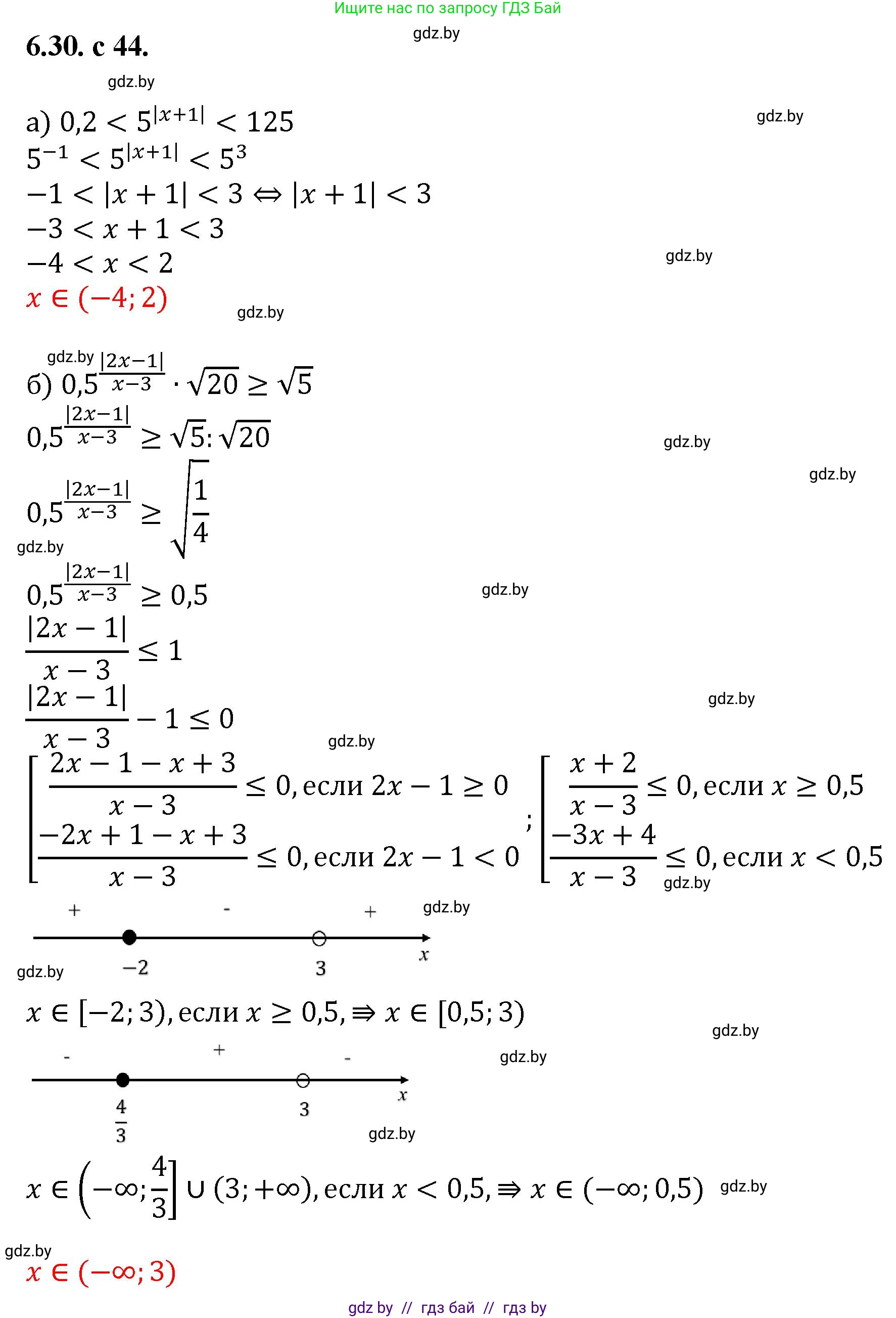 Алгебра, 11 класс Сборник задач, авторы: Арефьева Ирина Глебовна, Пирютко Ольга Николаевна, издательство Народная асвета, Минск, 2020, белого цвета, страница 44, номер 30, Решение