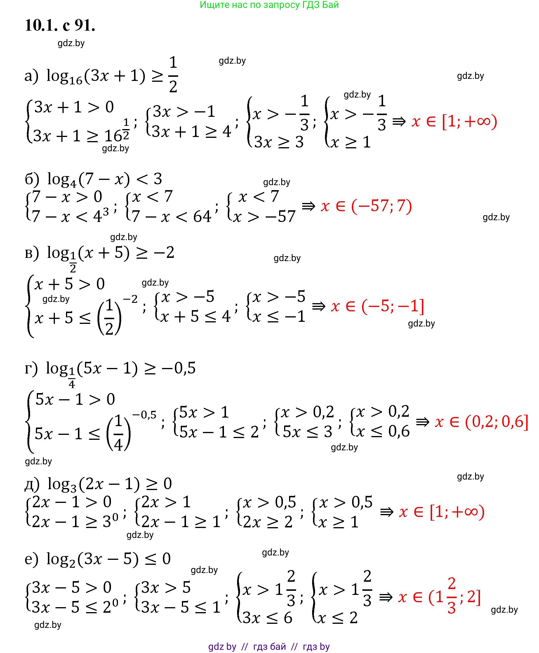 Алгебра, 11 класс Сборник задач, авторы: Арефьева Ирина Глебовна, Пирютко Ольга Николаевна, издательство Народная асвета, Минск, 2020, белого цвета, страница 91, номер 1, Решение