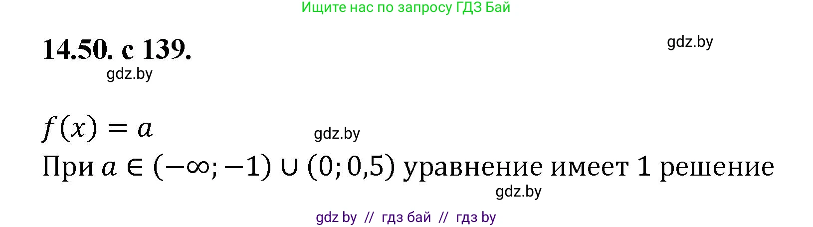 Алгебра, 11 класс Сборник задач, авторы: Арефьева Ирина Глебовна, Пирютко Ольга Николаевна, издательство Народная асвета, Минск, 2020, белого цвета, страница 139, номер 50, Решение