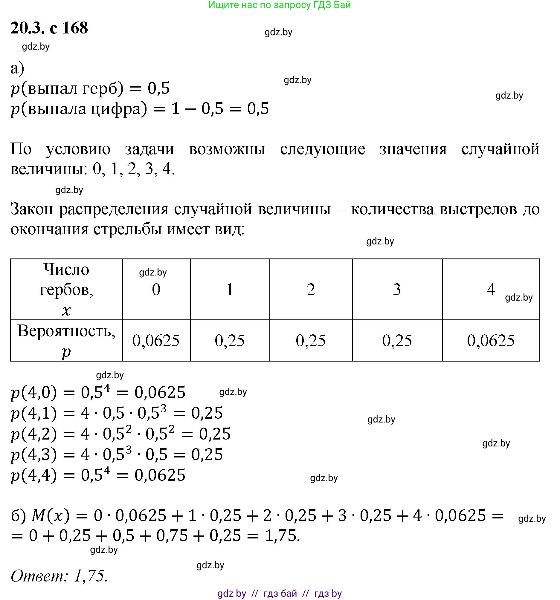 Алгебра, 11 класс Сборник задач, авторы: Арефьева Ирина Глебовна, Пирютко Ольга Николаевна, издательство Народная асвета, Минск, 2020, белого цвета, страница 168, номер 3, Решение