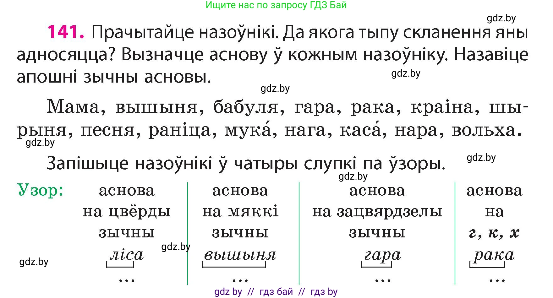 Белорусский язык (Беларуская мова), 4 класс Учебник, автор: Свірыдзенка Вольга Іванаўна, издательство Нацыянальны інстытут адукацыі, Минск, 2024, голубого цвета, Частка 1, страница 87, номер 141, Условие 2024