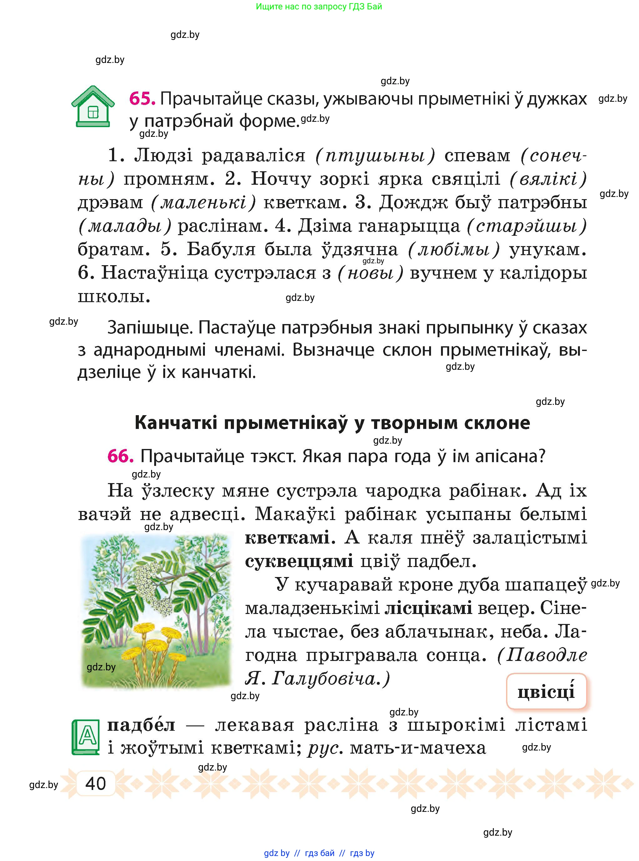 Белорусский язык (Беларуская мова), 4 класс Учебник, автор: Свірыдзенка Вольга Іванаўна, издательство Нацыянальны інстытут адукацыі, Минск, 2024, голубого цвета, Частка 2, страница 24, номер 40, Условие 2024