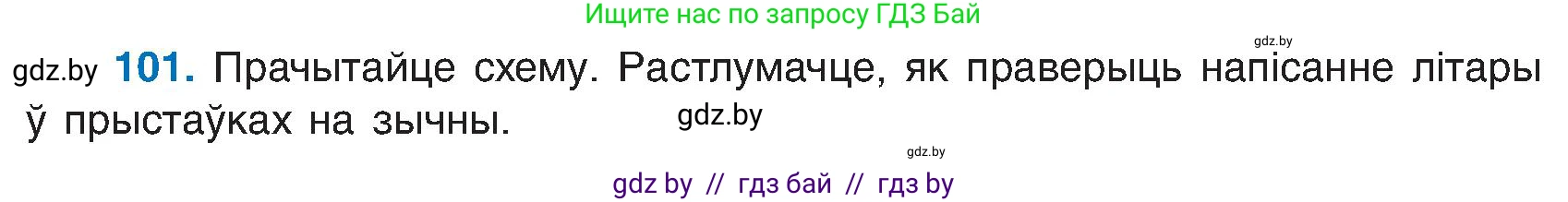 Белорусский язык (Беларуская мова), 6 класс Учебник, авторы: Валочка Ганна Міхайлаўна, Зелянко Вольга Уладзіміраўна, Мартынкевіч Святлана Васільеўна, Якуба Святлана Міхайлаўна, Бажкова Т І, издательство Акадэмія адукацыі, Минск, 2025, страница 52, номер 101, Условие 2025