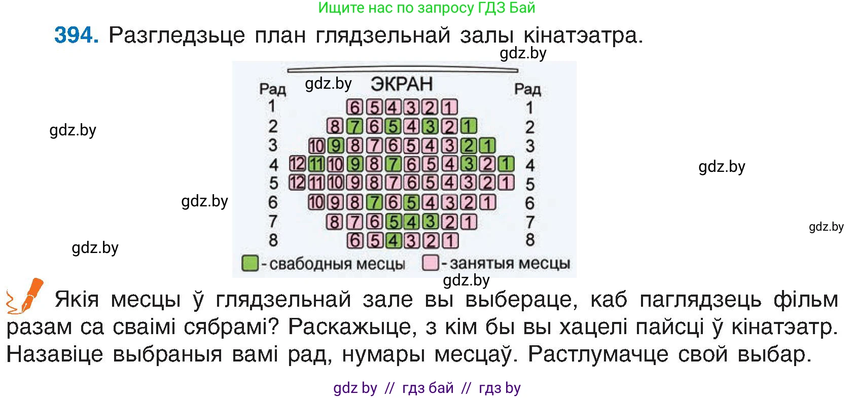 Белорусский язык (Беларуская мова), 6 класс Учебник, авторы: Валочка Ганна Міхайлаўна, Зелянко Вольга Уладзіміраўна, Мартынкевіч Святлана Васільеўна, Якуба Святлана Міхайлаўна, Бажкова Т І, издательство Акадэмія адукацыі, Минск, 2025, страница 198, номер 394, Условие 2025
