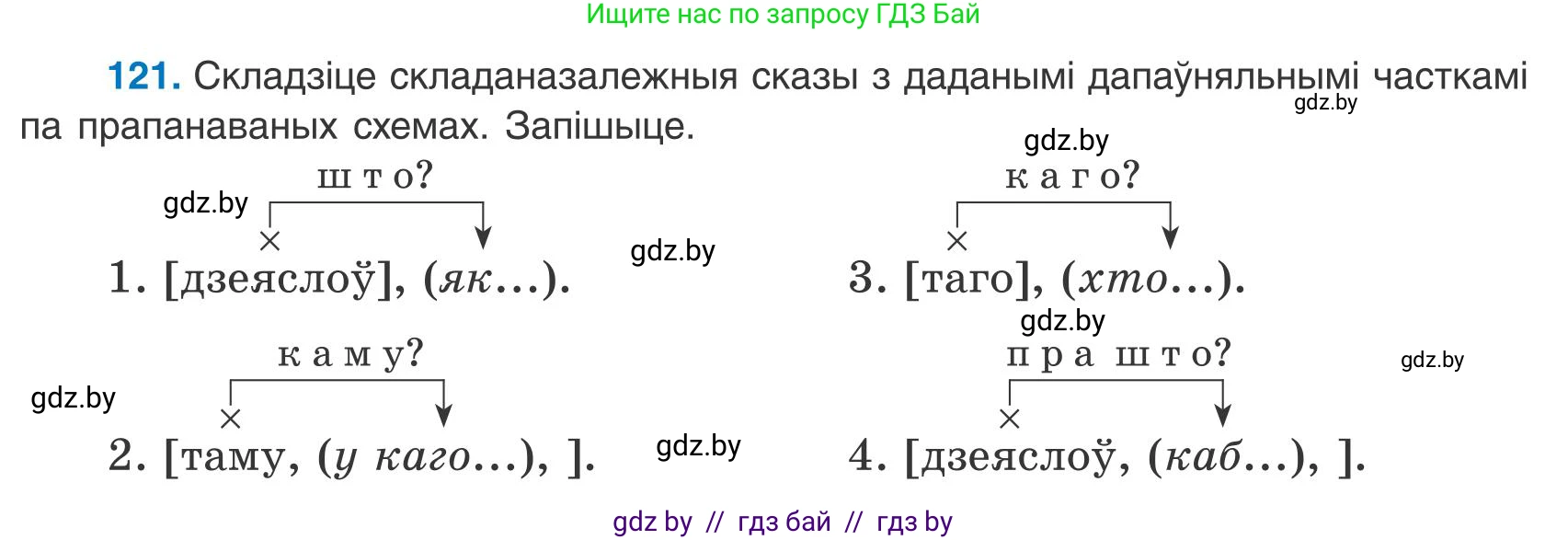 Белорусский язык (Беларуская мова), 9 класс Учебник, авторы: Валочка Ганна Міхайлаўна, Васюковіч Людміла Сяргееўна, Зелянко Вольга Уладзіміраўна, Якуба Святлана Міхайлаўна, Байкова С І, издательство Акадэмія адукацыі, Минск, 2025, сиреневого цвета, страница 91, номер 121, Условие 2025