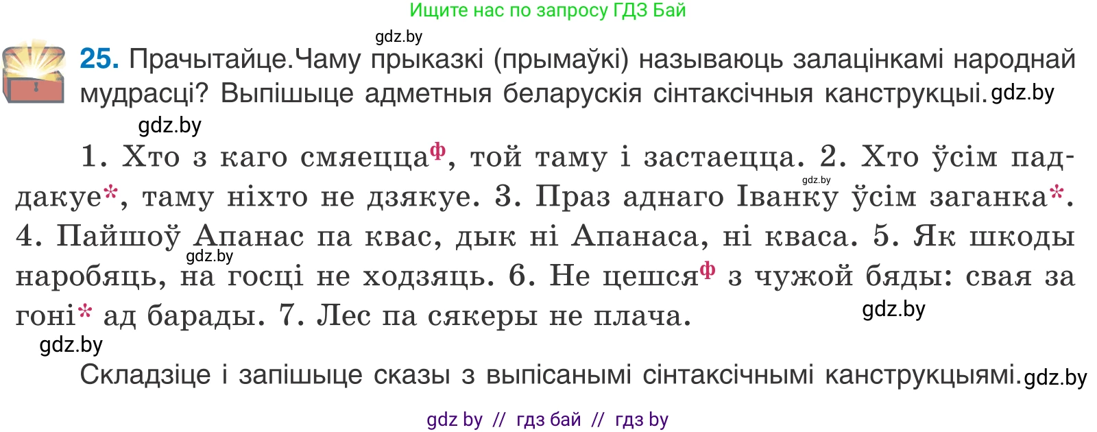 Белорусский язык (Беларуская мова), 11 класс Учебник, авторы: Валочка Ганна Міхайлаўна, Васюковіч Людміла Сяргееўна, Зелянко Вольга Уладзіміраўна, Міхнёнак С С, Якуба Святлана Міхайлаўна, издательство Нацыянальны інстытут адукацыі, Минск, 2021, страница 21, номер 25, Условие
