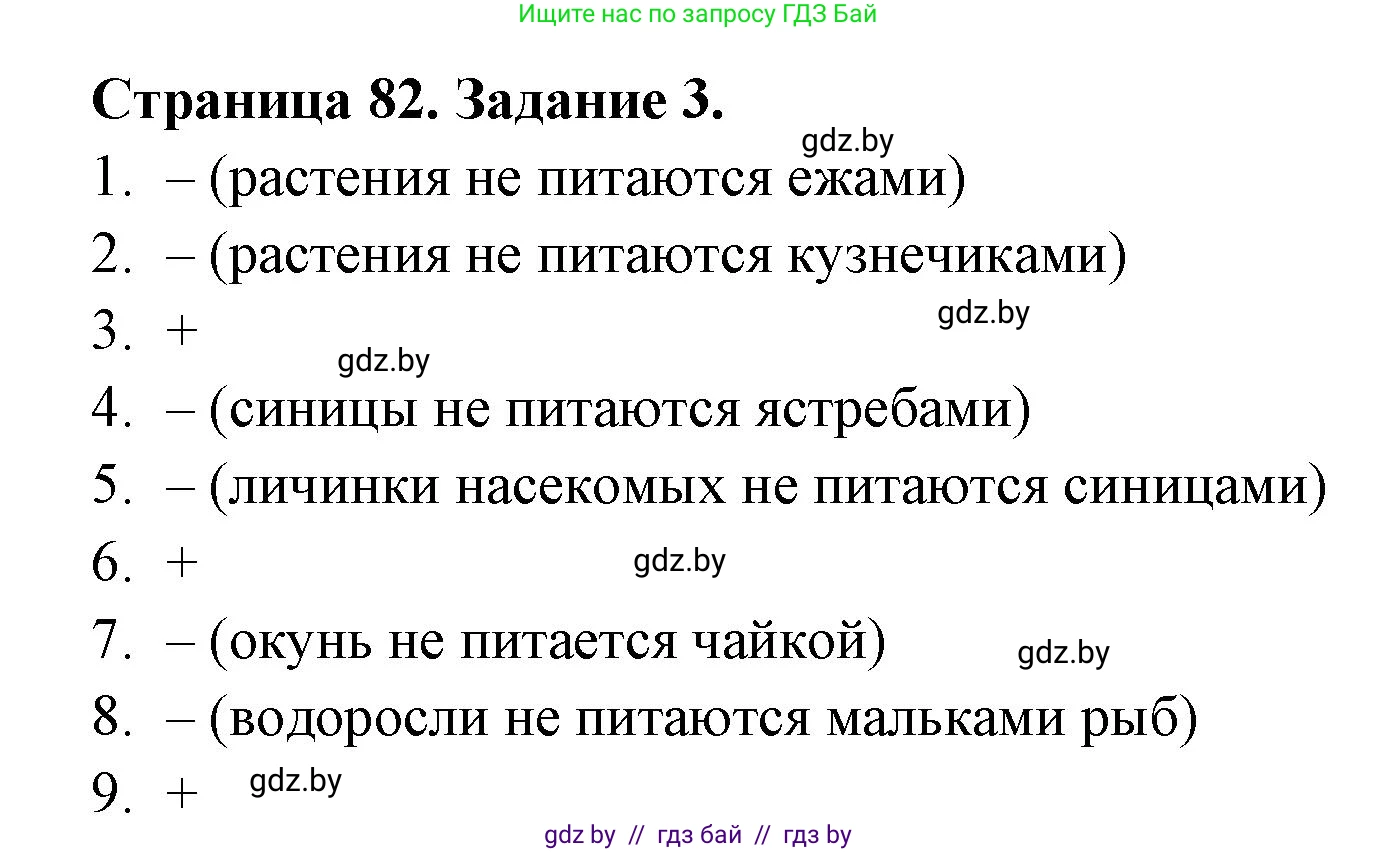 Биология, 6 класс рабочая тетрадь, авторы: Лисов Николай Дмитриевич, Борщевская Елена Валерьевна, издательство Аверсэв, Минск, 2021, жёлтого цвета, страница 82, номер 3, Решение