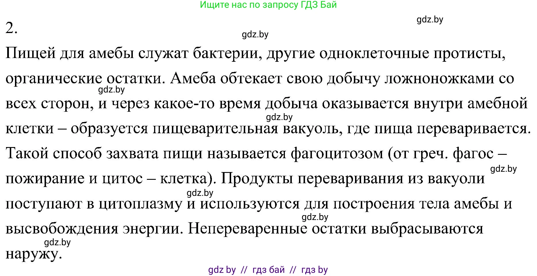 Биология, 7 класс Учебник, автор: Лисов Николай Дмитриевич, издательство Народная асвета, Минск, 2022, зелёного цвета, страница 34, номер 2, Решение