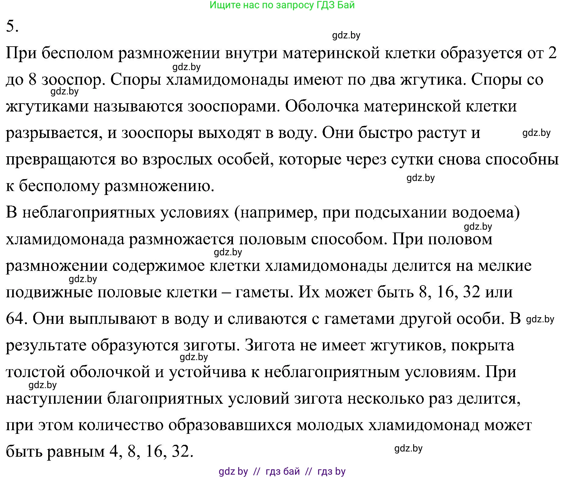 Биология, 7 класс Учебник, автор: Лисов Николай Дмитриевич, издательство Народная асвета, Минск, 2022, зелёного цвета, страница 41, номер 5, Решение