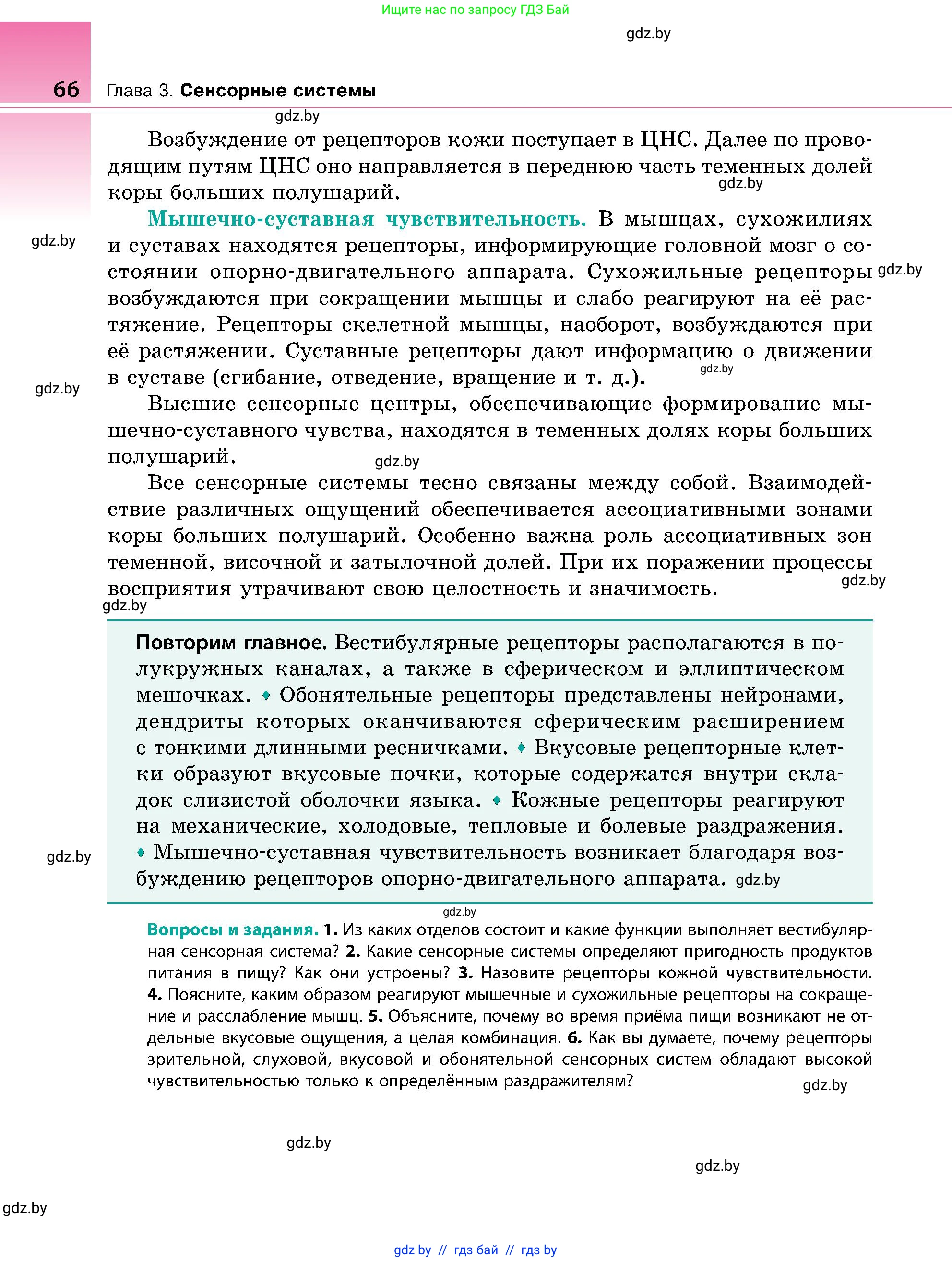 Биология, 9 класс Учебник, авторы: Борисов Олег Леонидович, Антипенко Алеся Анатольевна, Рогожников Олег Николаевич, издательство Адукацыя i выхаванне, Минск, 2025, бирюзового цвета, страница 66