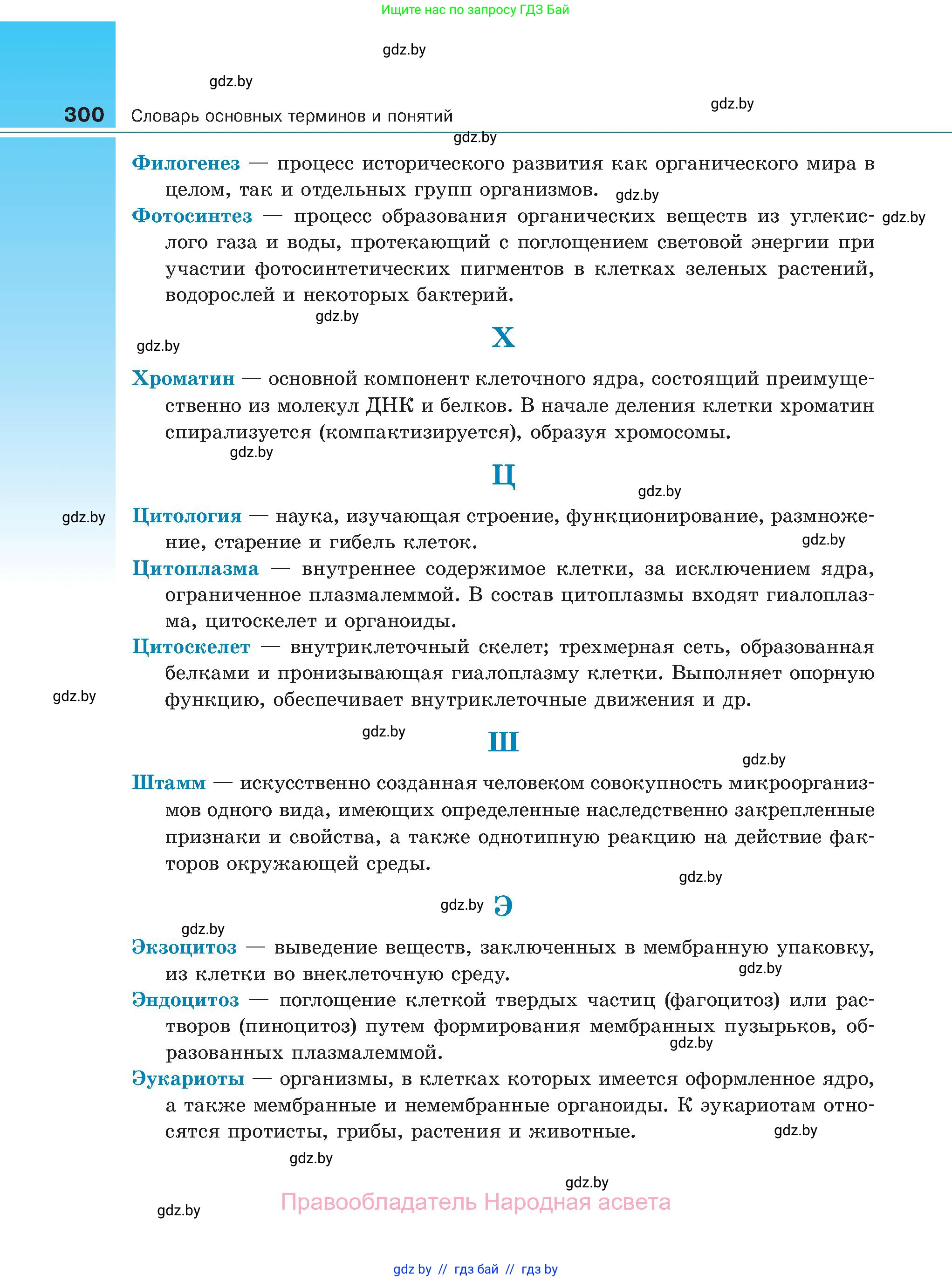 Биология, 11 класс Учебник, авторы: Дашков Максим Леонидович, Песнякевич Александр Георгиевич, Головач Алексей Михайлович, издательство Народная асвета, Минск, 2021, голубого цвета, страница 300