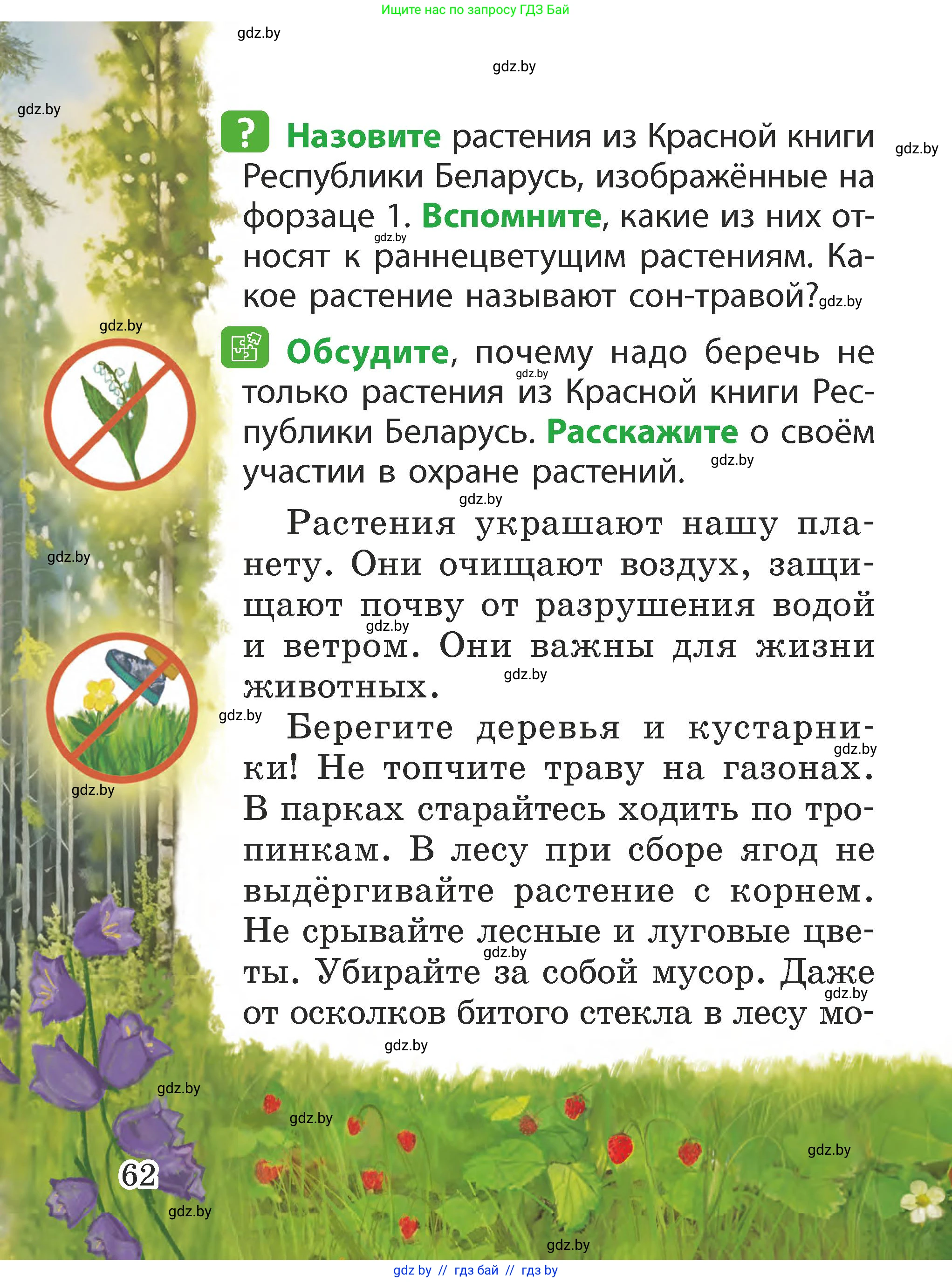 Человек и мир, 2 класс Учебник, авторы: Трафимова Галина Владимировна, Трафимов Сергей Анатольевич, издательство Академия образования, Минск, 2024, страница 62